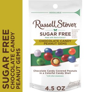 Sugar Free Chocolate Candy Peanut Gems, 4.5 Oz. Bag