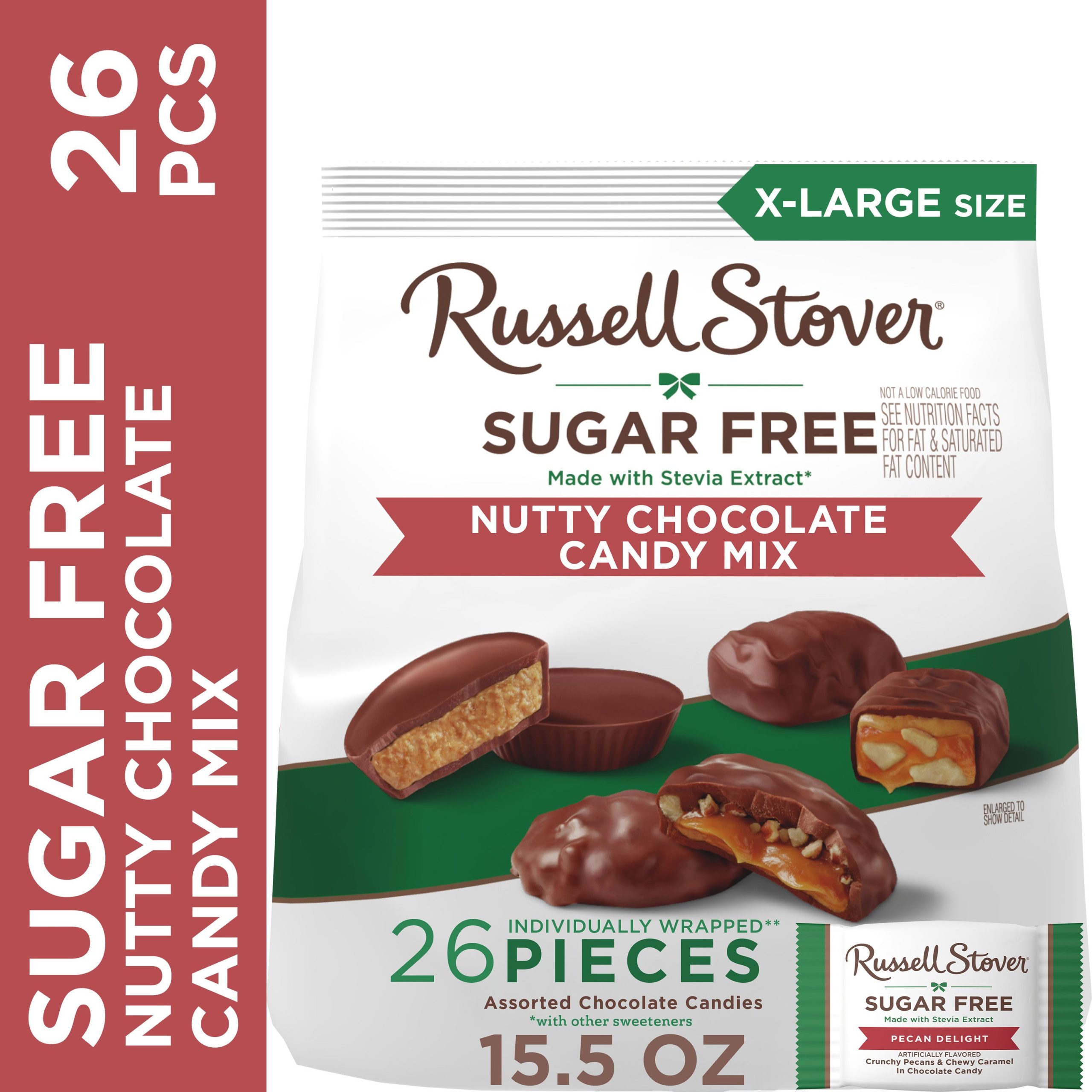 Sugar Free Assorted Caramels In Chocolate Candy, 15.3 Oz. Bag - Image 19