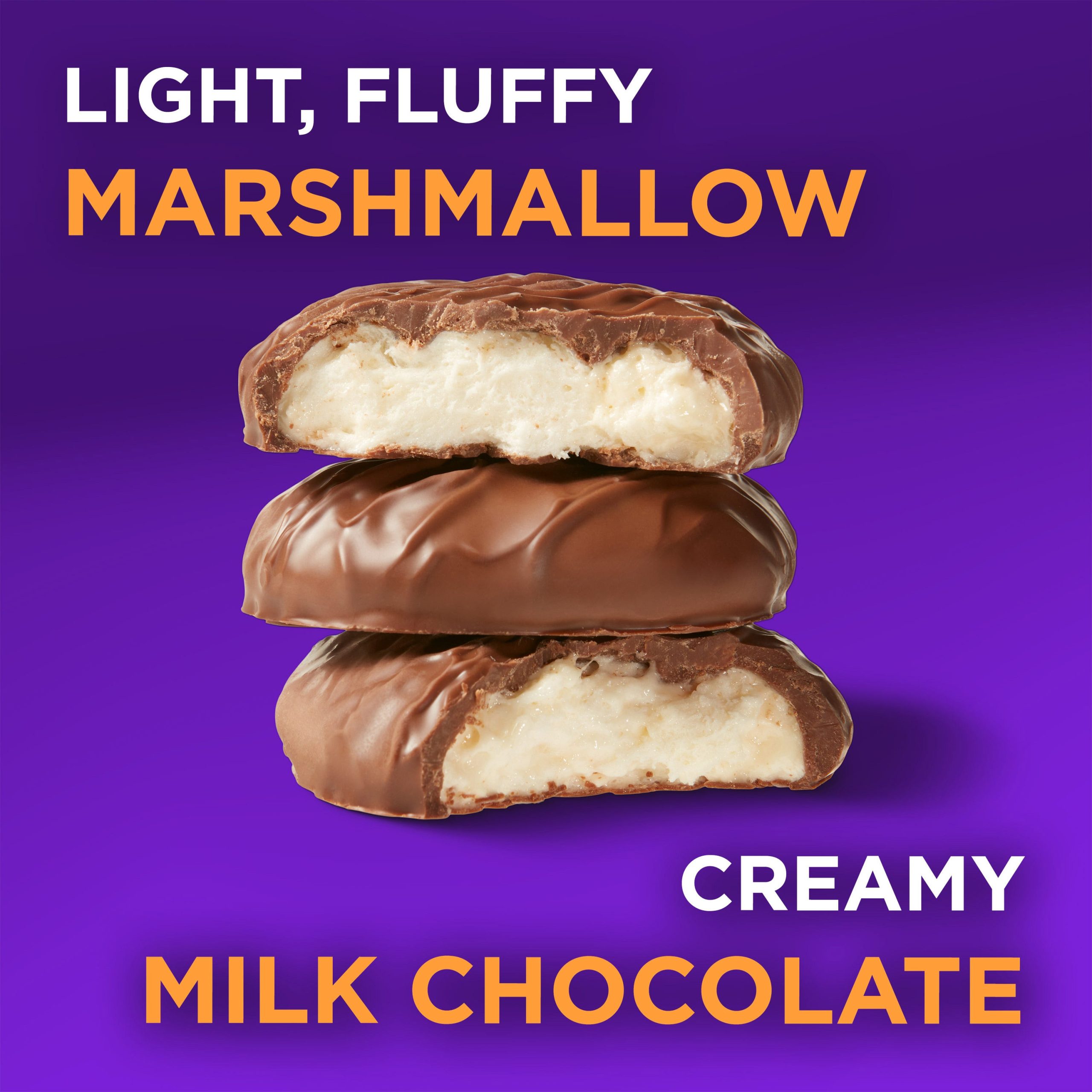 Halloween Milk Chocolate Marshmallow Candy Bar Pumpkin 6 Pack, 7.8 Oz. - Image 2