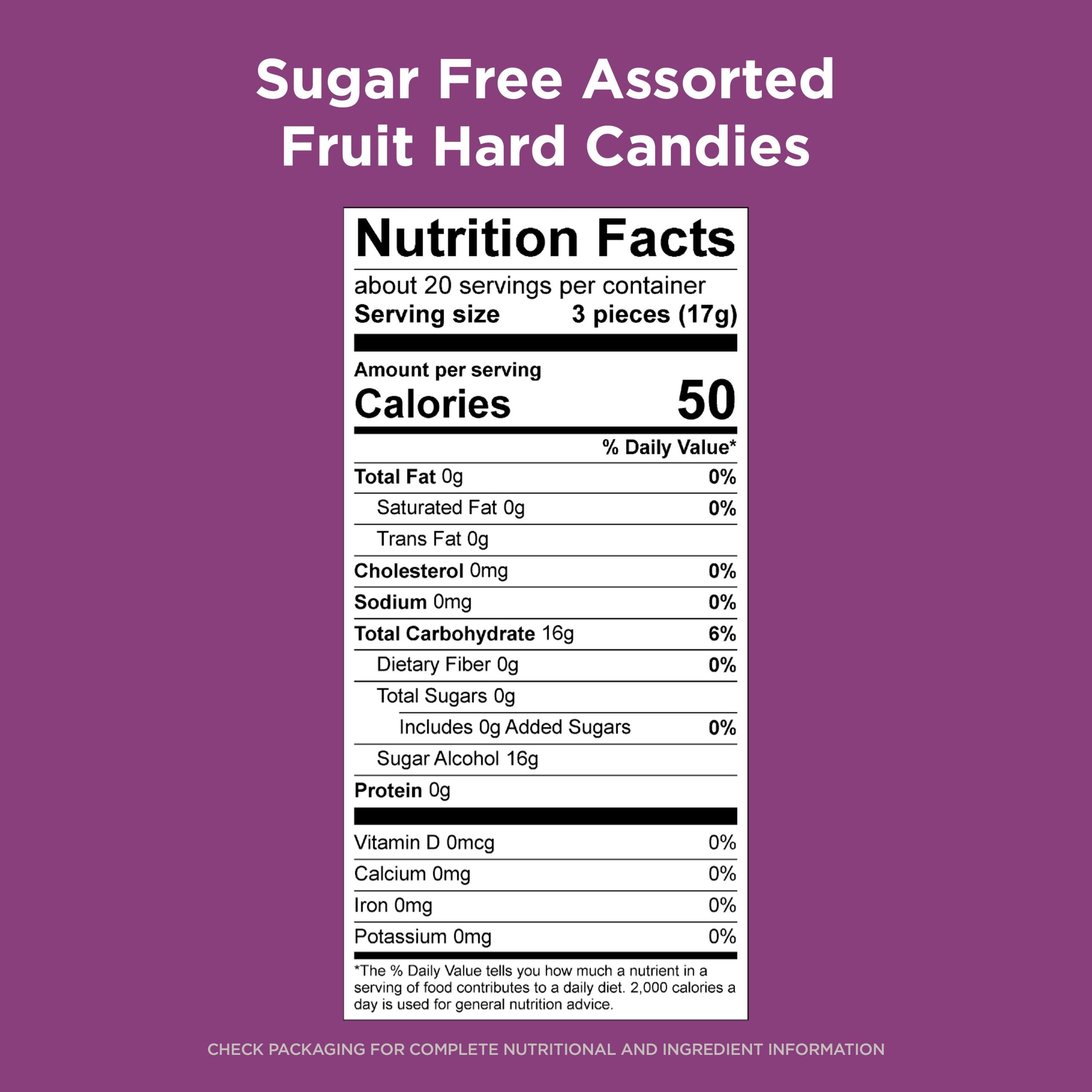 Sugar Free Assorted Fruit Hard Candy, 12 Oz. Bag - Image 6