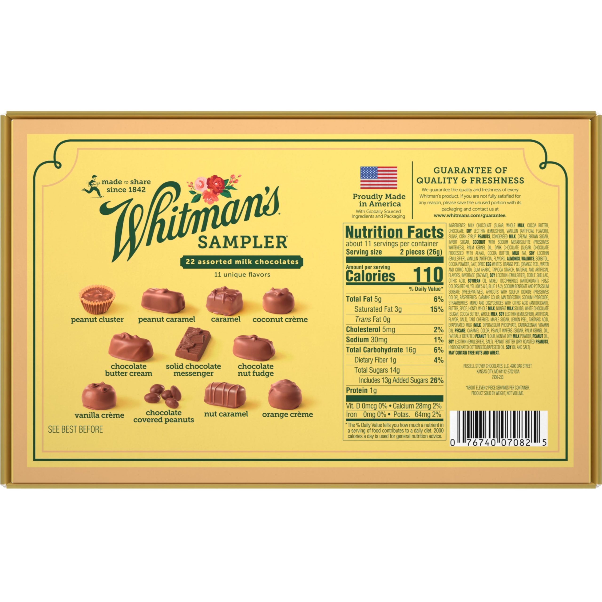 Whitman's Sampler Assorted Dark Chocolate Candy Gift Box, 10 Oz. - Image 25