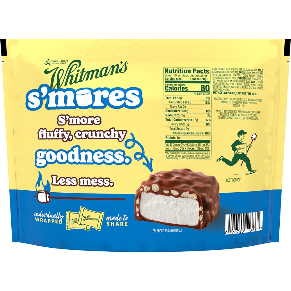 Whitman's Milk Chocolate Classic Smores Bag, 7.3 oz bag - Image 7
