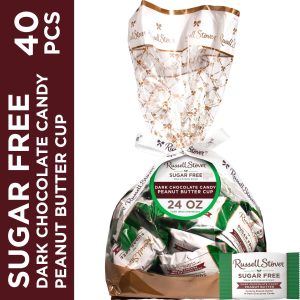 Sugar Free Dark Chocolate Peanut Butter Cup Candy Gift Bag, 24 Oz.