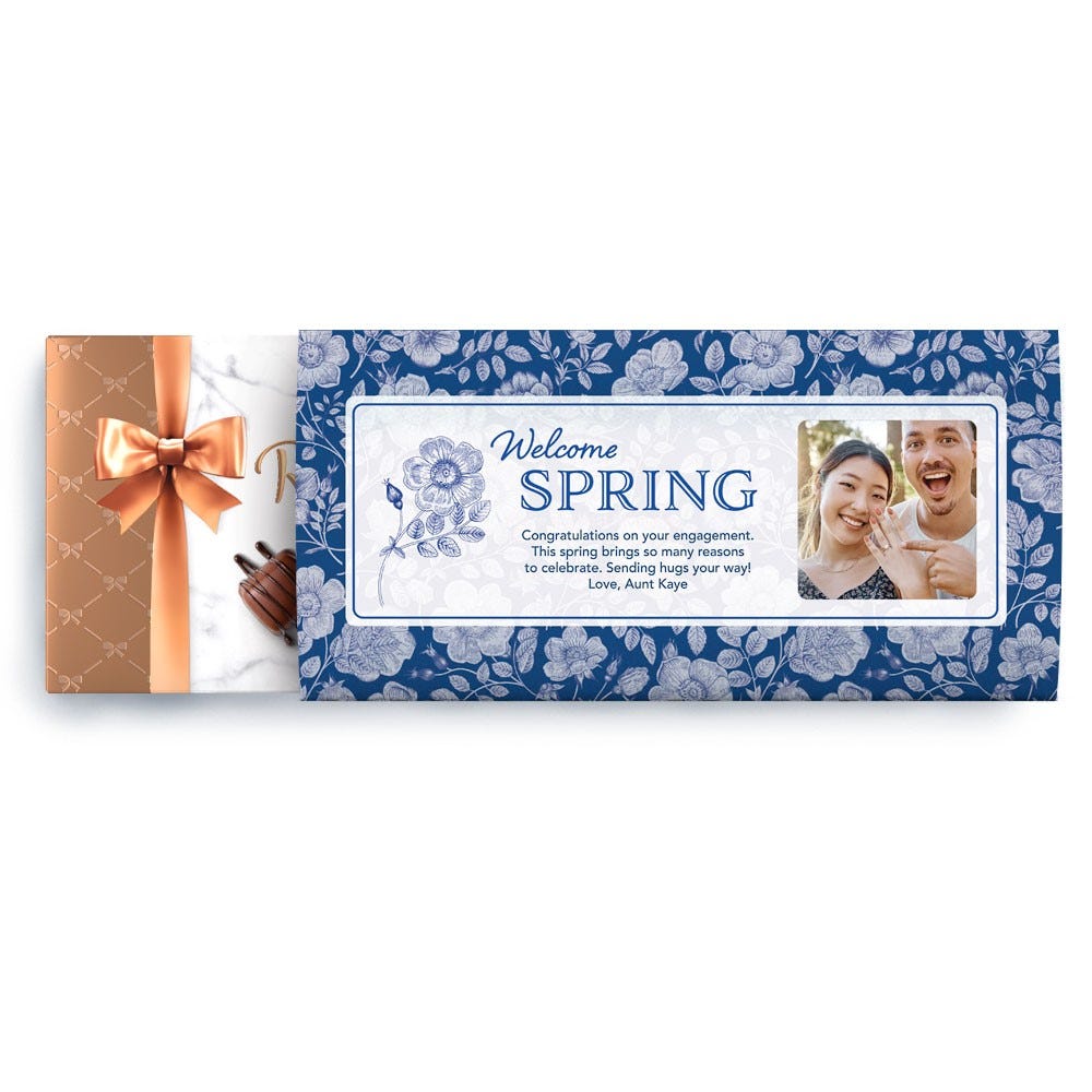 Botanical Blossoms Navy Spring Box, 9.4 oz.