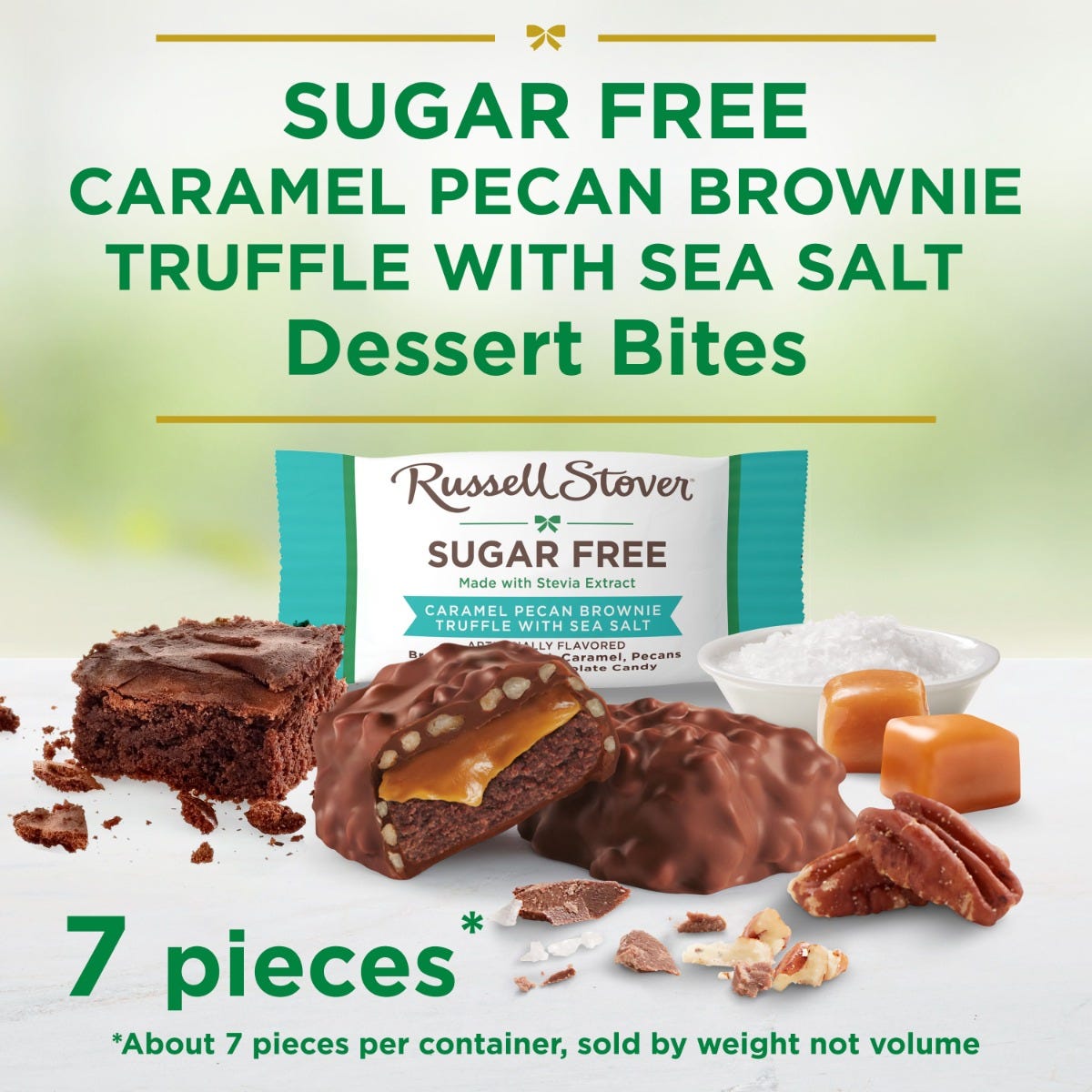 Sugar Free Dessert Bites In Caramel Pecan Brownie Truffle With Sea Salt, 4.2 Oz. - Image 2