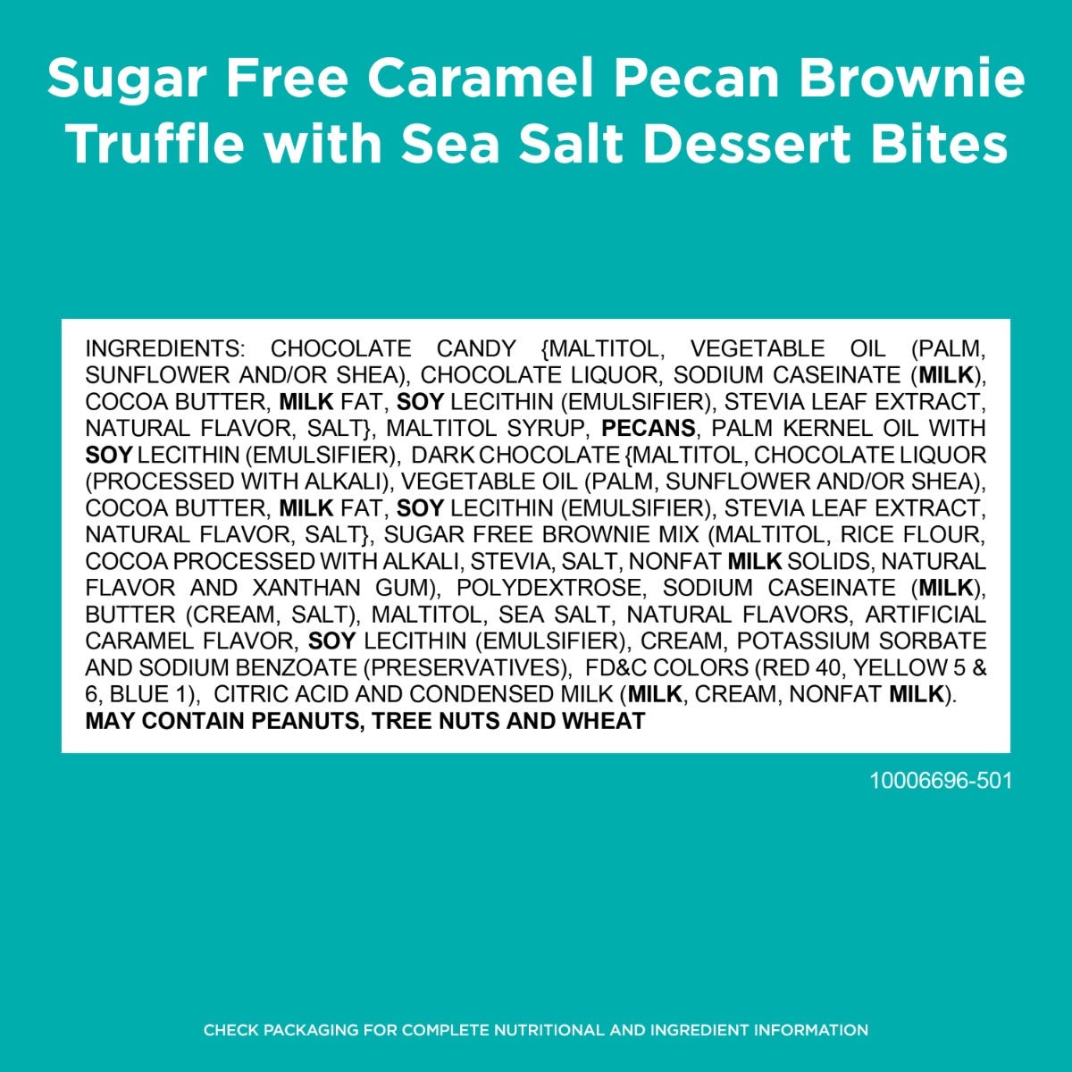 Sugar Free Dessert Bites In Caramel Pecan Brownie Truffle With Sea Salt, 4.2 Oz. - Image 4