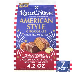 American Style Milk Chocolate Candy Bar With Peanut Butter & Kataifi Gift Bag, 4.2 Oz.