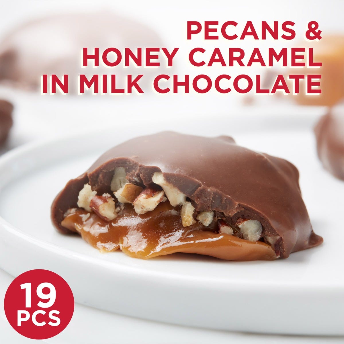 Pangburn's Of Texas Millionaires Milk Chocolate Covered Pecans & Honey Caramel Large Gift Box, 16.9 Oz. - Image 2
