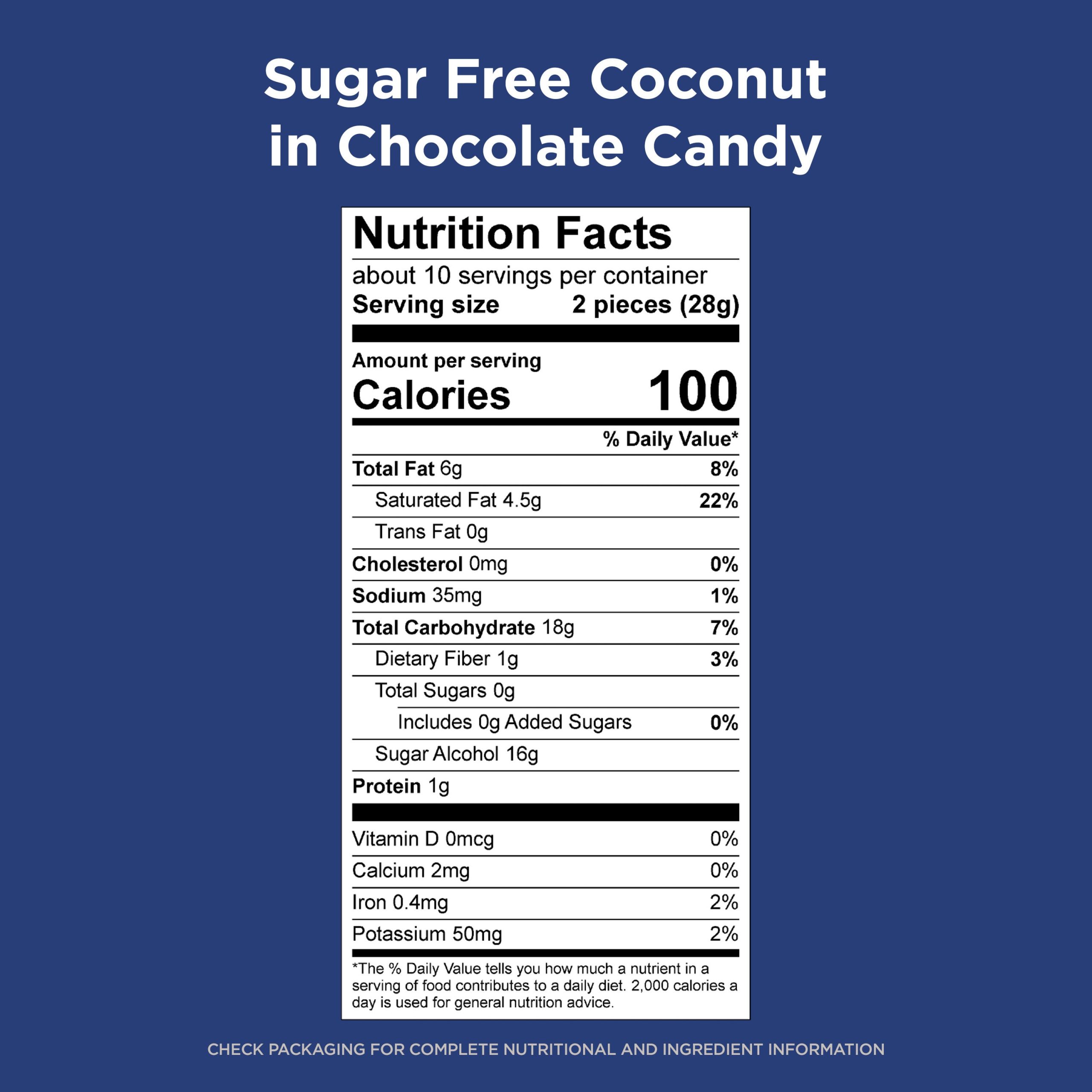 Sugar Free Coconut In Chocolate Candy, 10 Oz. Bag - Image 6