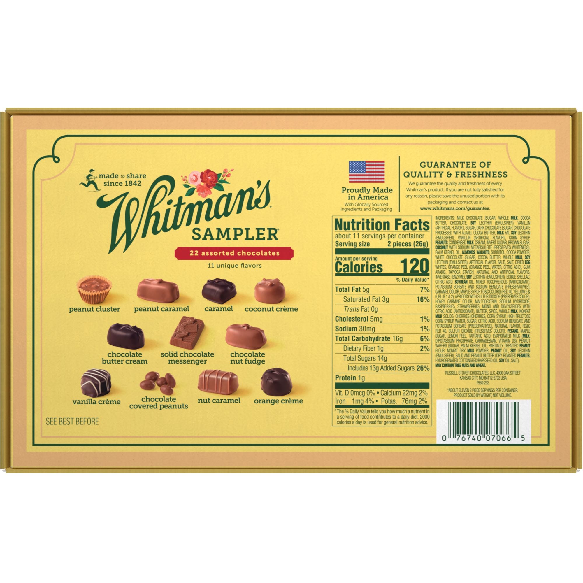 Whitman's Sampler Assorted Dark Chocolate Candy Gift Box, 10 Oz. - Image 16