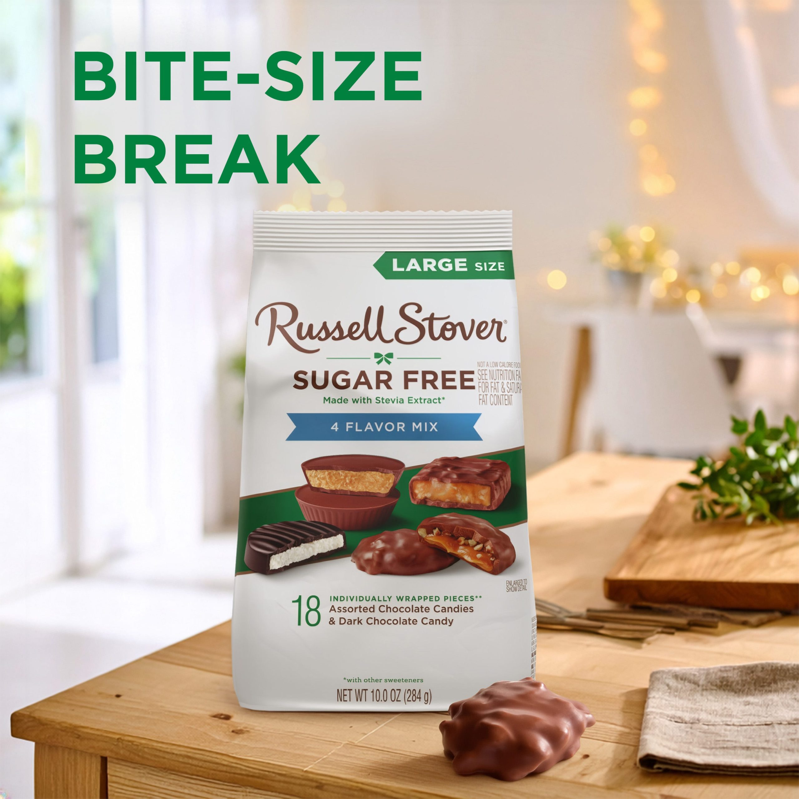 Sugar Free 4 Flavor Mix In Chocolate Candy & Dark Chocolate Candy, 10 Oz. Bag - Image 4