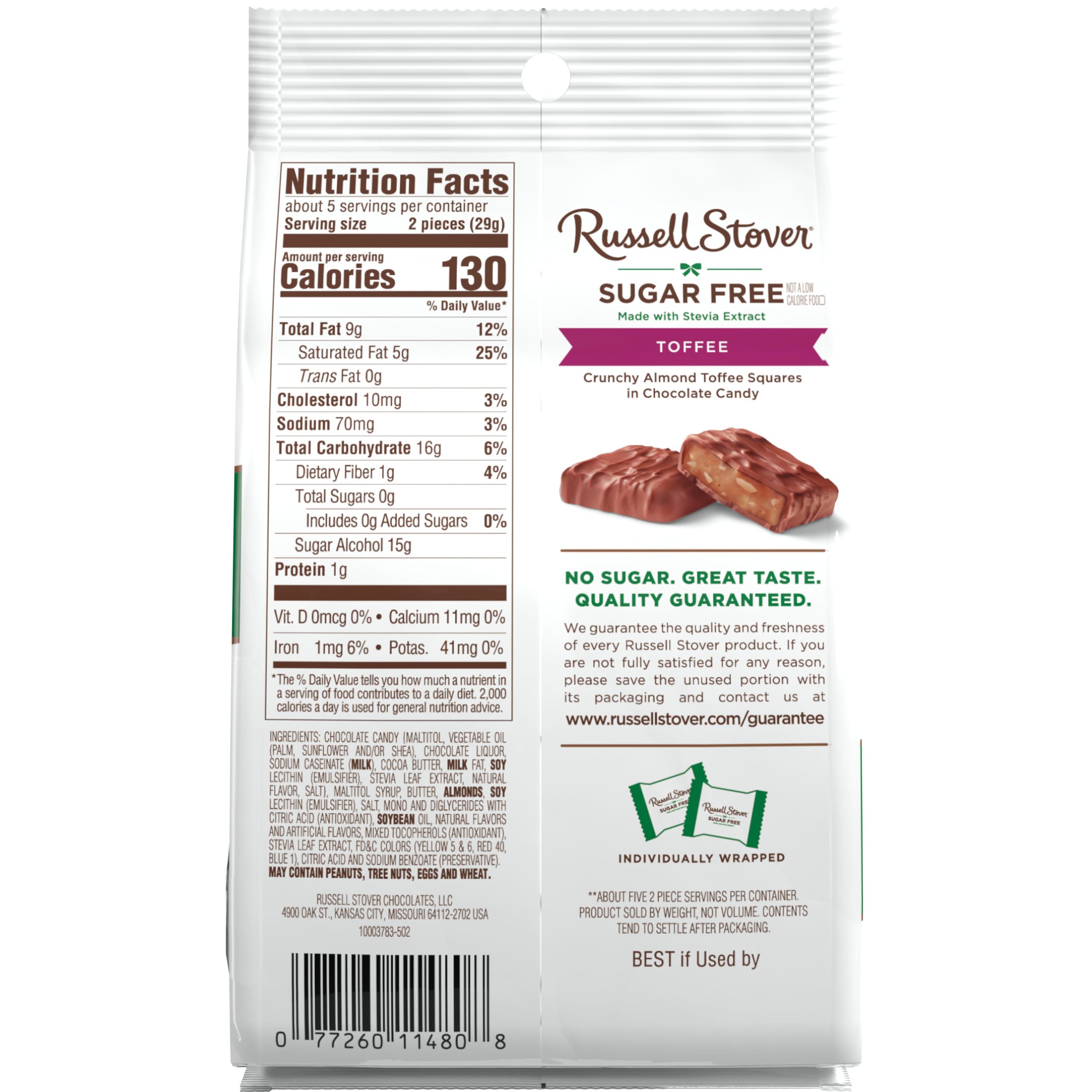 Sugar Free Pecan Delight Chocolate Candy, 4.7 Oz. Bag - Image 47