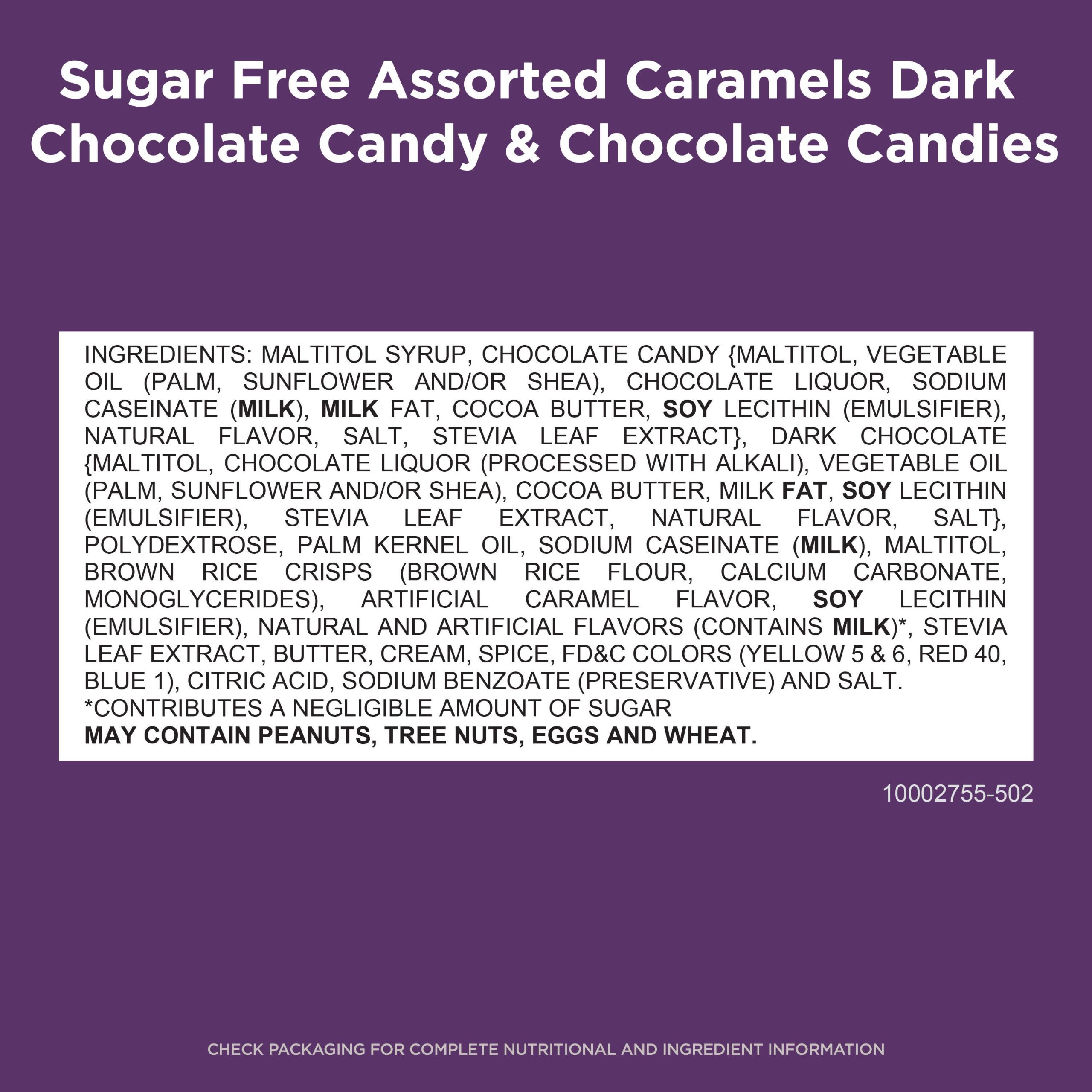 Sugar Free Assorted Caramels In Chocolate Candy, 15.3 Oz. Bag - Image 5