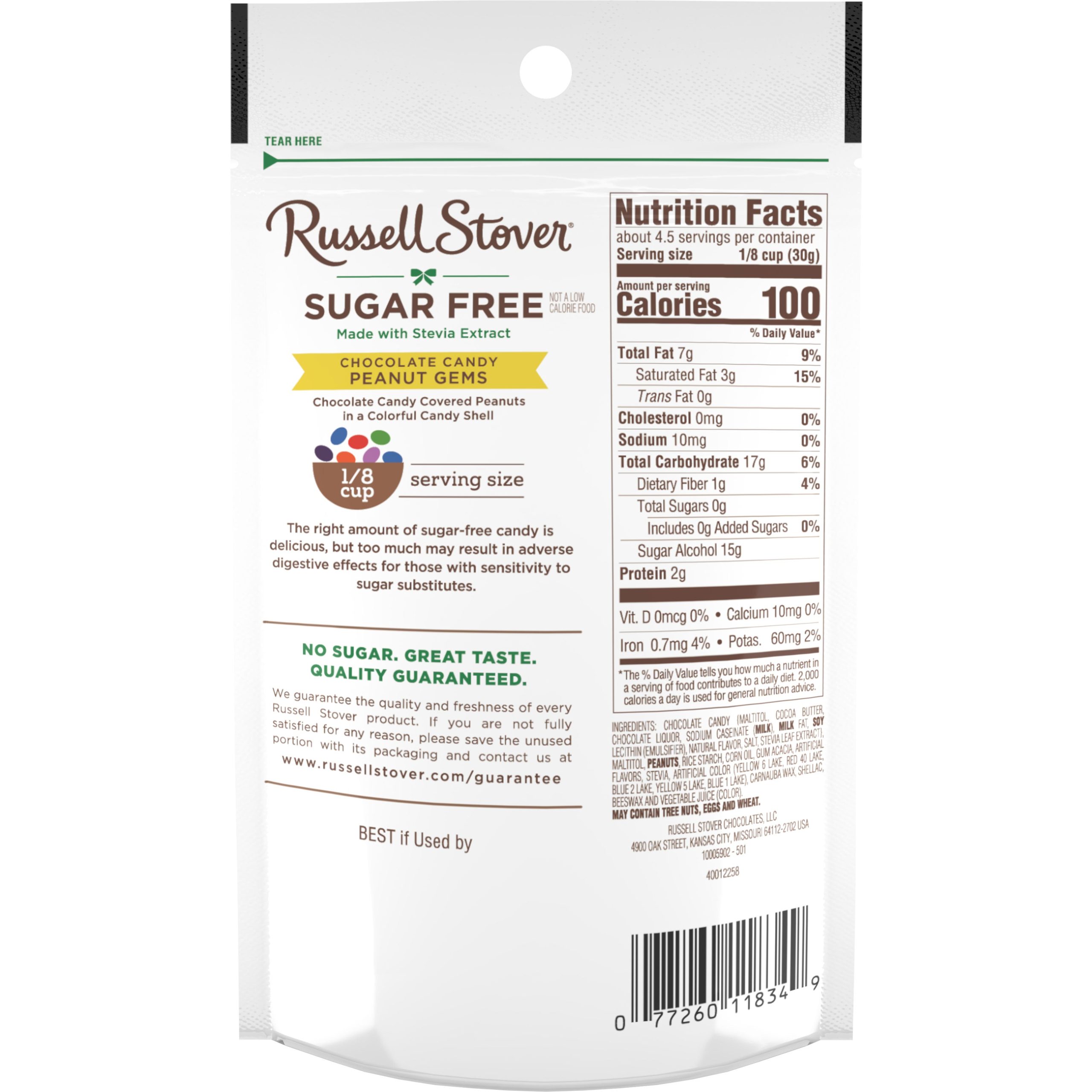 Sugar Free Chocolate Candy Peanut Gems, 4.5 Oz. Bag - Image 9