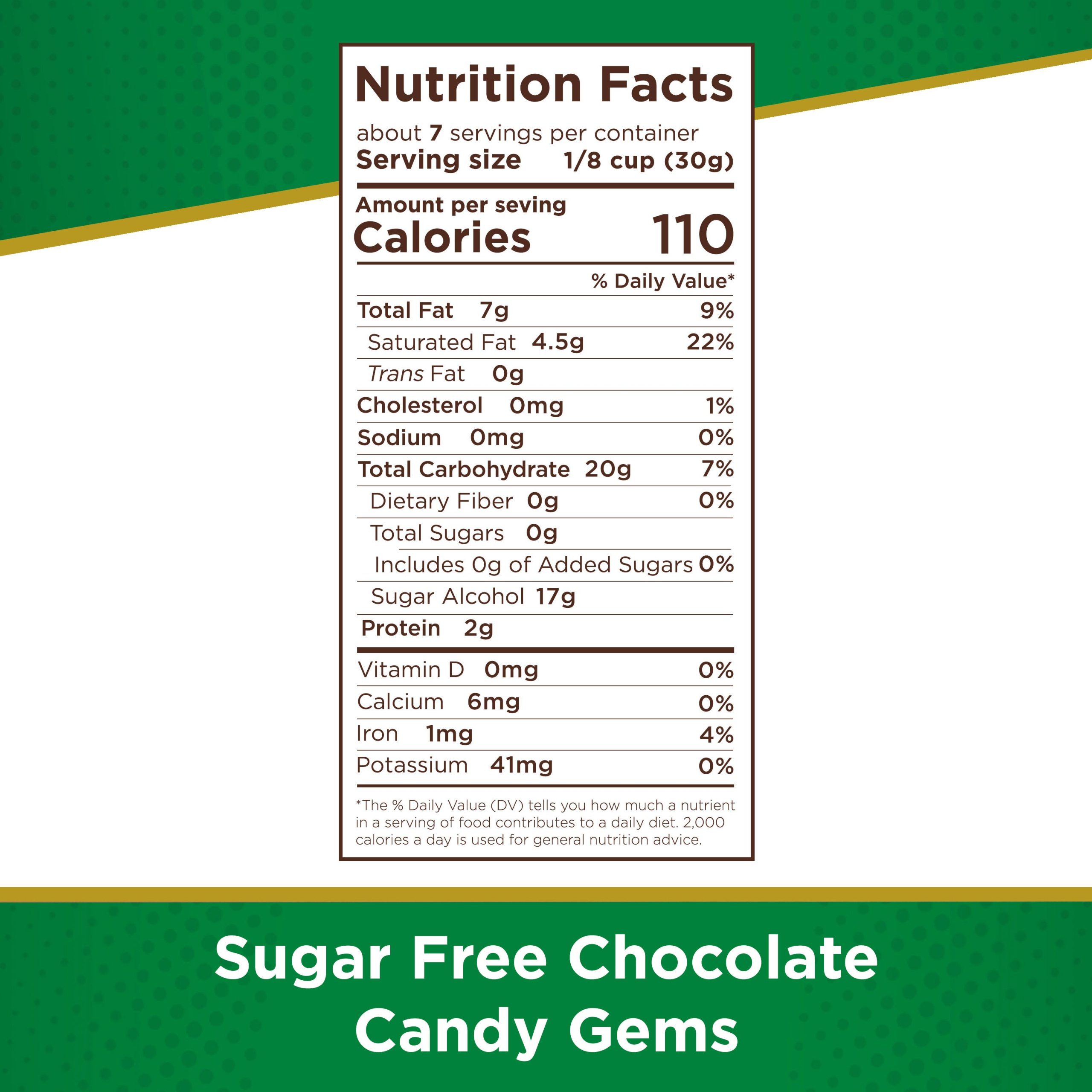Sugar Free Candy Coated Chocolate Gems, 7.5 oz. bag - Image 5