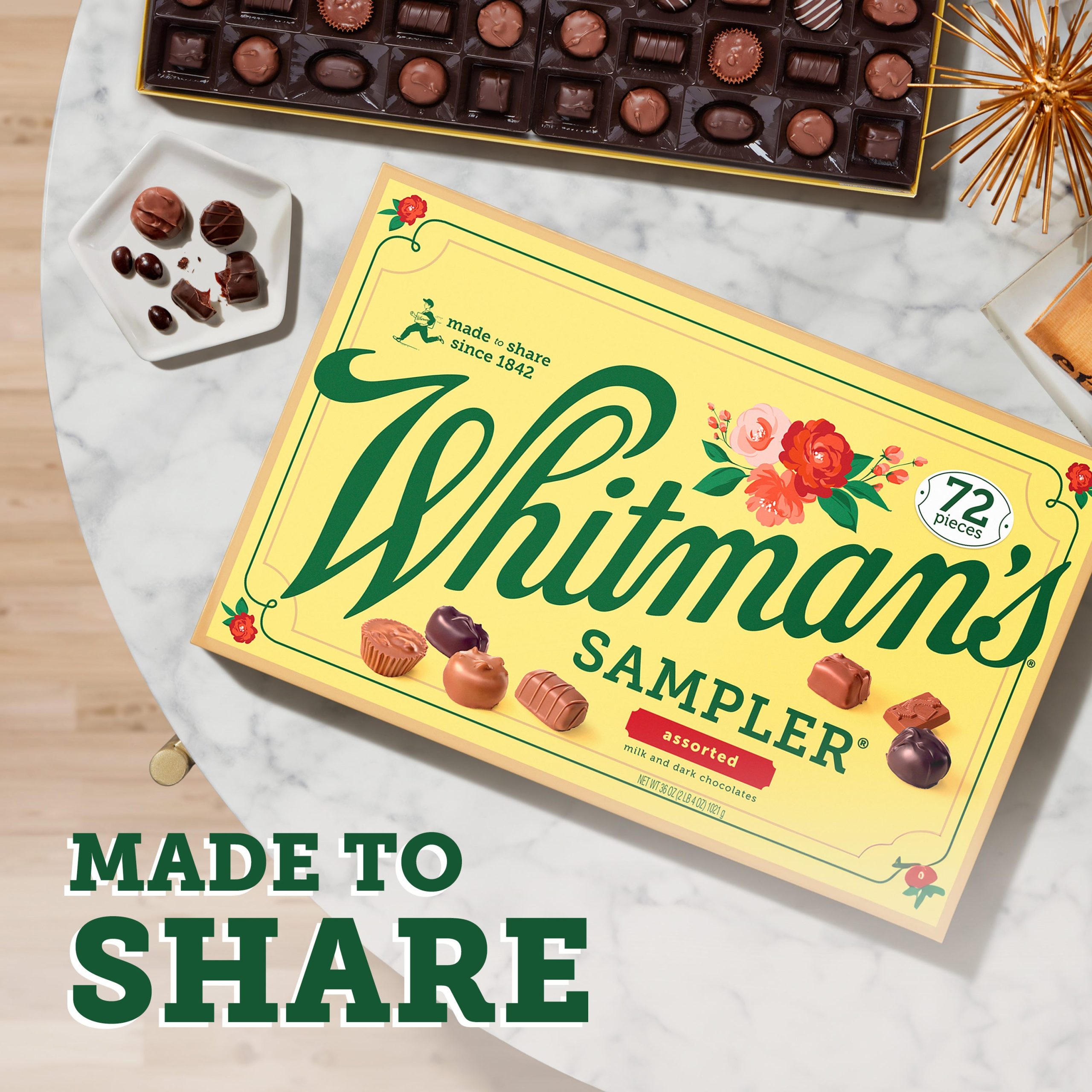 Whitman's Sampler Assorted Milk & Dark Chocolate Candy Gift Box, 36 Oz. - Image 5