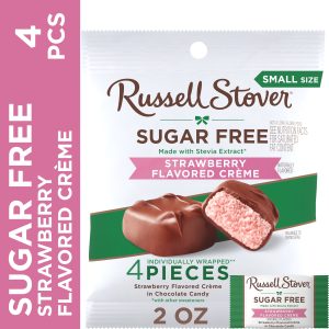 Sugar Free Strawberry Flavored Cr??me Candy, 2 Oz. Bag