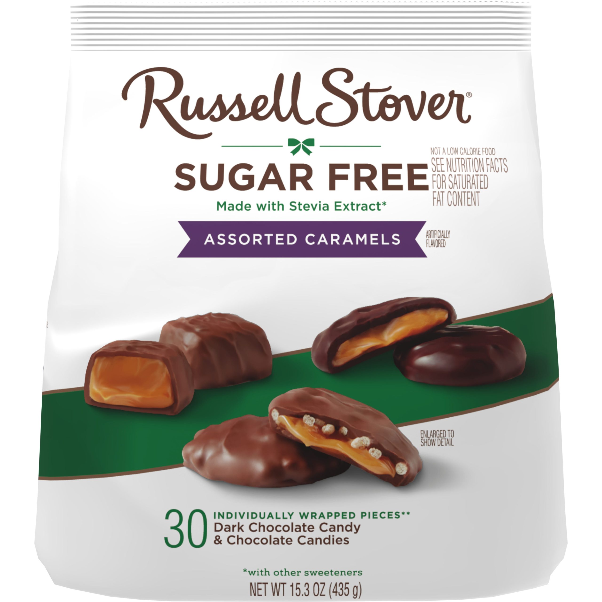 Sugar Free Assorted Caramels In Chocolate Candy, 15.3 Oz. Bag - Image 8