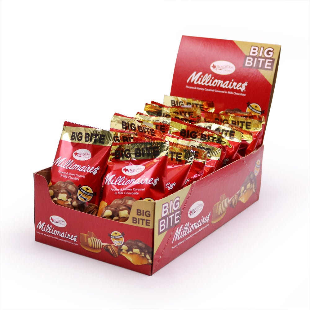 Pangburn's of Texas Millionaires Big Bites, 2 oz. bars, case of 18