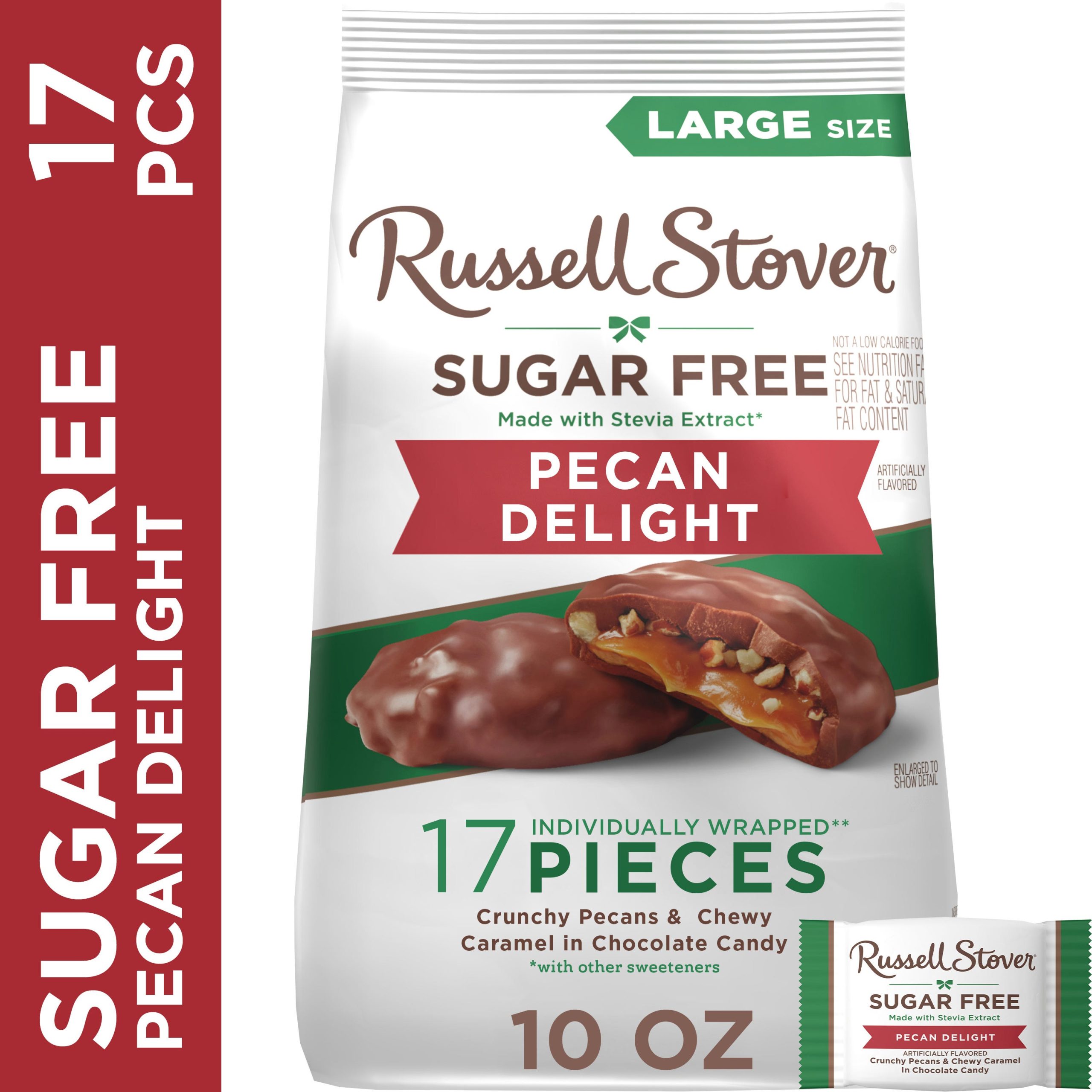 Sugar Free Pecan Delight Chocolate Candy, 10 Oz. Bag