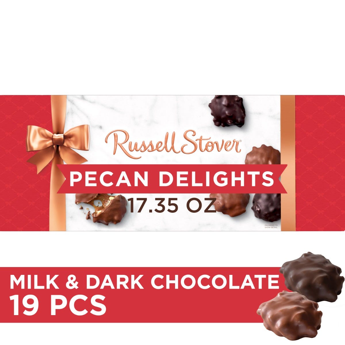 Milk and Dark Chocolate Pecan Delight Big Box, 17.35 oz box