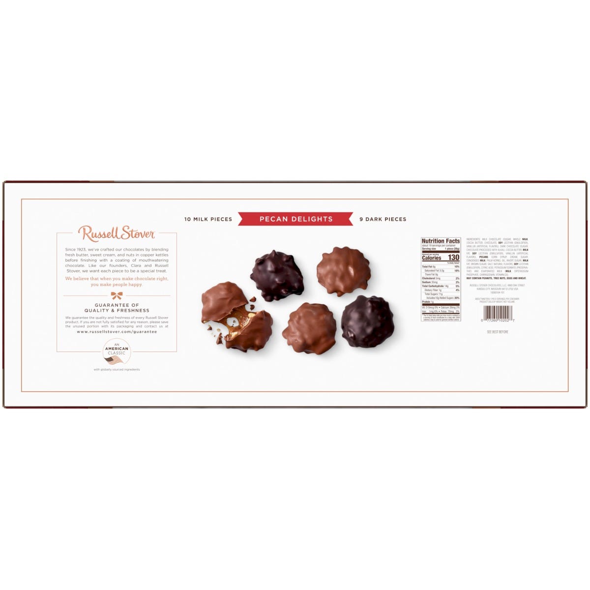 Milk and Dark Chocolate Pecan Delight Big Box, 17.35 oz box - Image 4