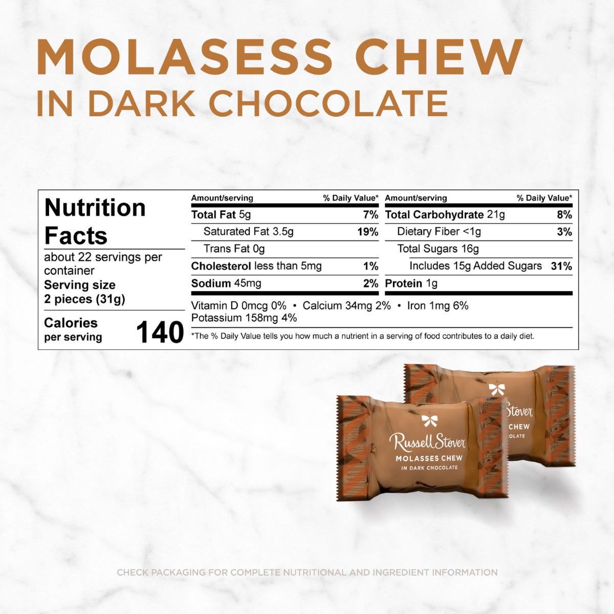Dark Chocolate Molasses Chews, 24 oz. - Image 5