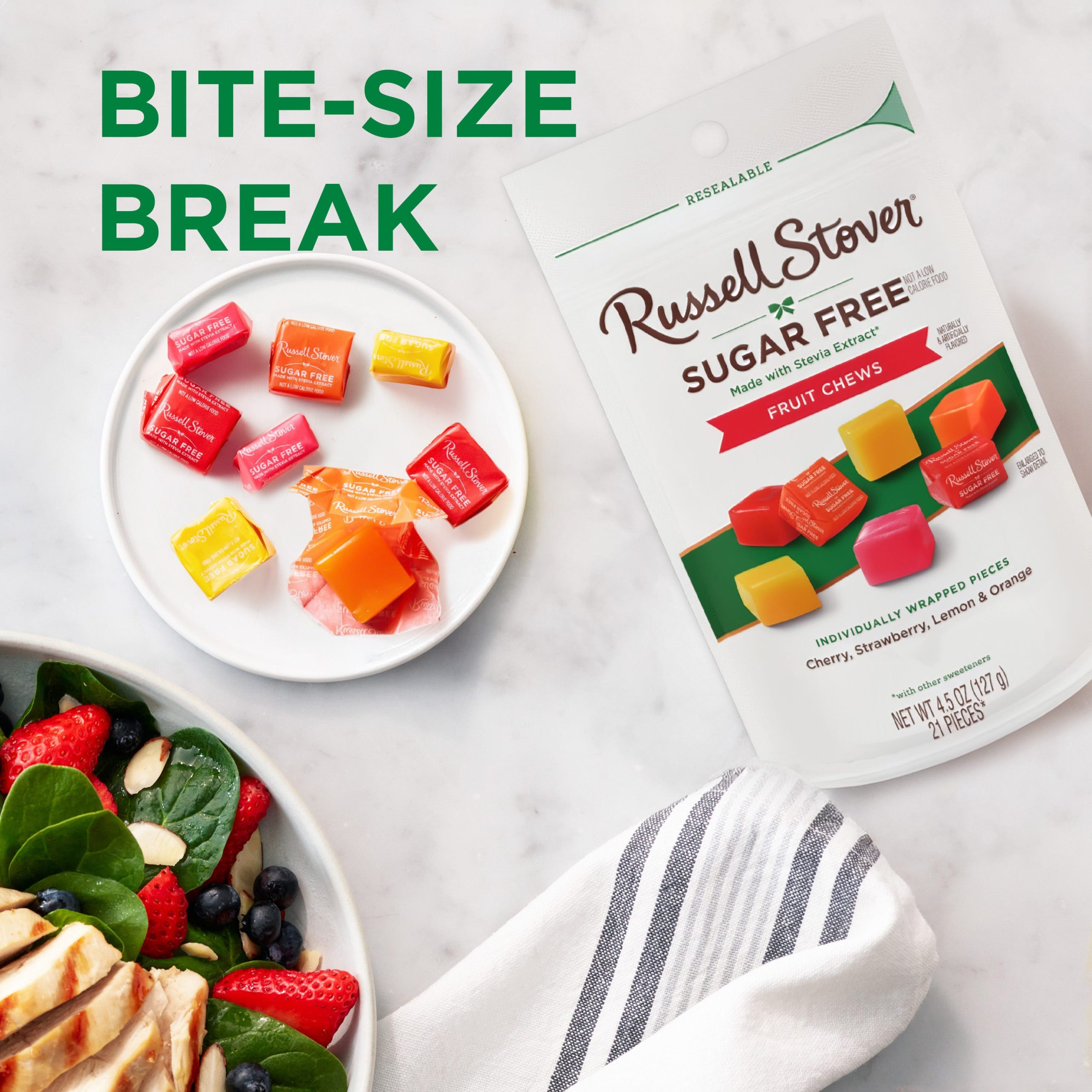 Sugar Free Fruit Chews Candy, 4.5 Oz. Bag - Image 4