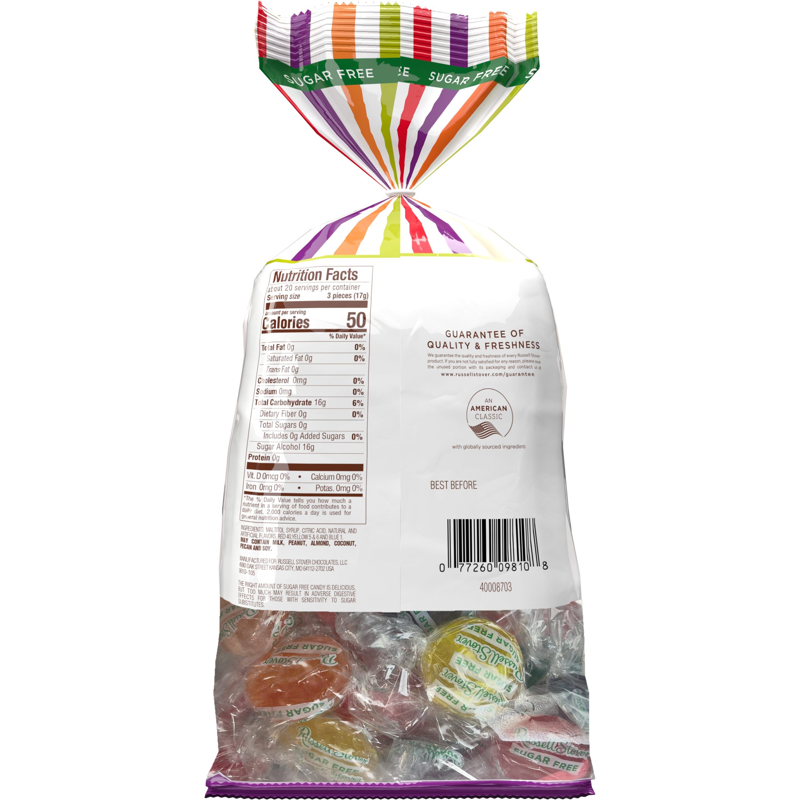 Sugar Free Assorted Fruit Hard Candy, 12 Oz. Bag - Image 9