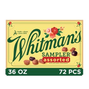 Whitman's Sampler Assorted Milk & Dark Chocolate Candy Gift Box, 36 Oz.