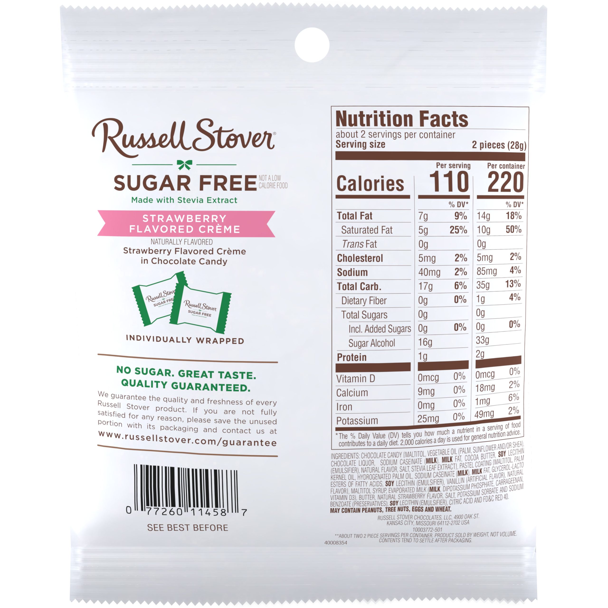 Sugar Free Strawberry Flavored Cr??me Candy, 2 Oz. Bag - Image 9