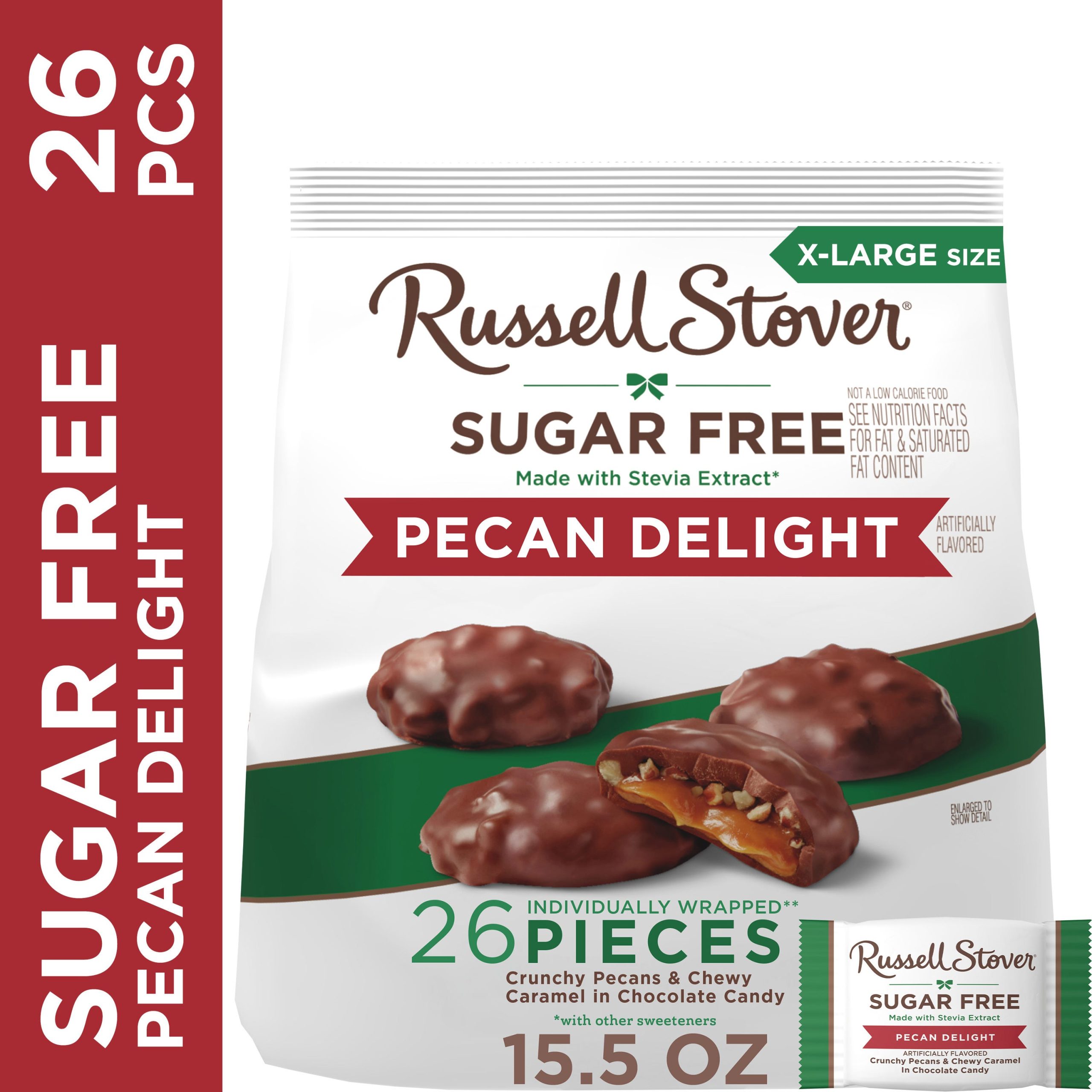 Sugar Free Assorted Caramels In Chocolate Candy, 15.3 Oz. Bag - Image 20