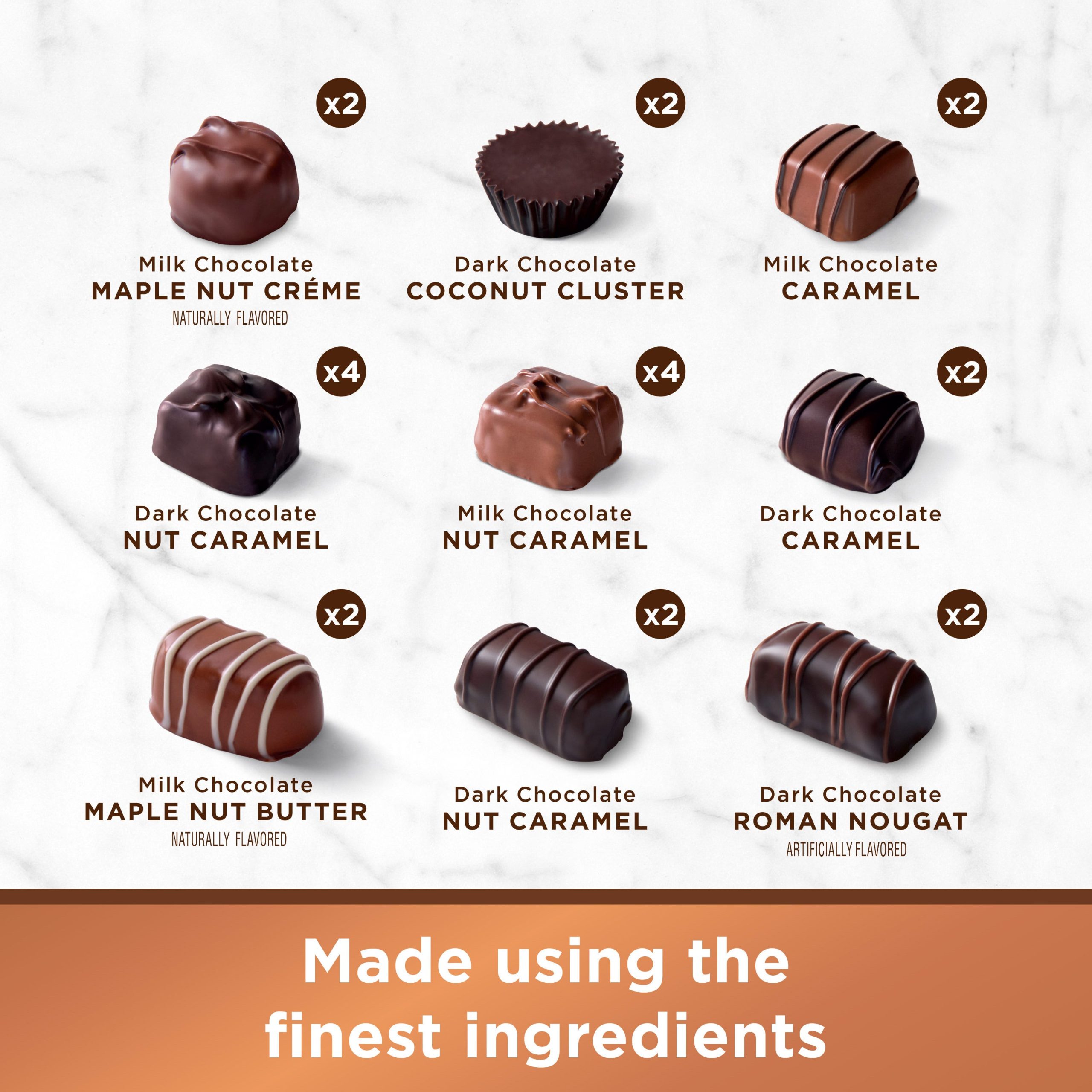 Assorted Chocolates, 1 lb. Copper Box - Image 12