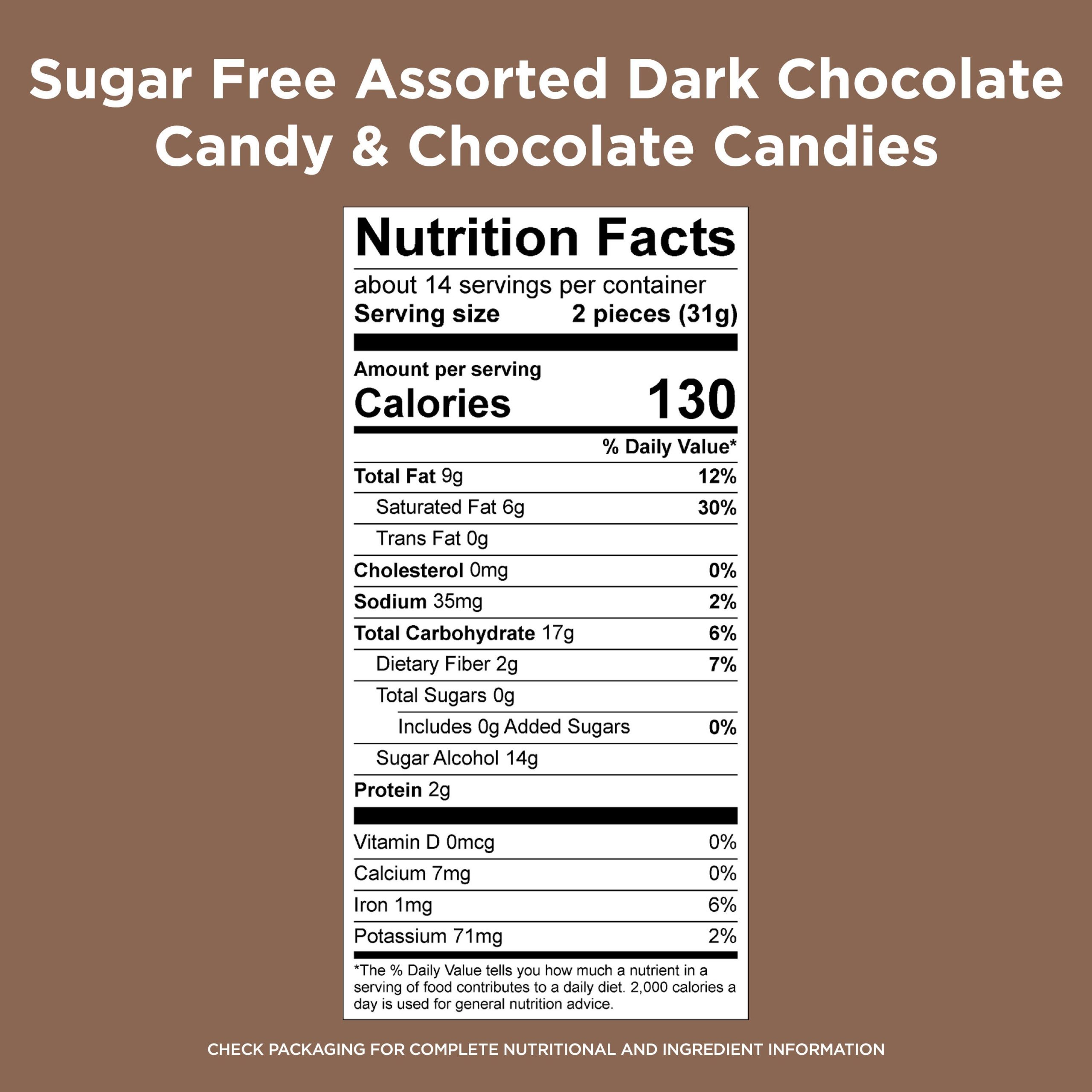 Sugar Free Assorted Caramels In Chocolate Candy, 15.3 Oz. Bag - Image 16