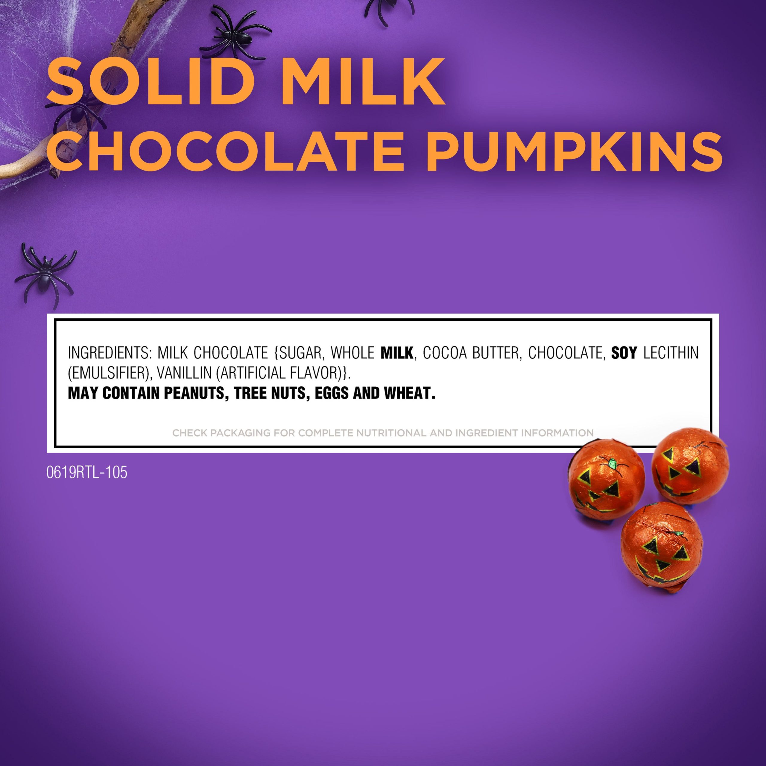 Halloween Solid Milk Chocolate Pumpkins, 12 Oz. Bag - Image 6