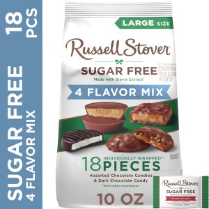 Sugar Free 4 Flavor Mix In Chocolate Candy & Dark Chocolate Candy, 10 Oz. Bag