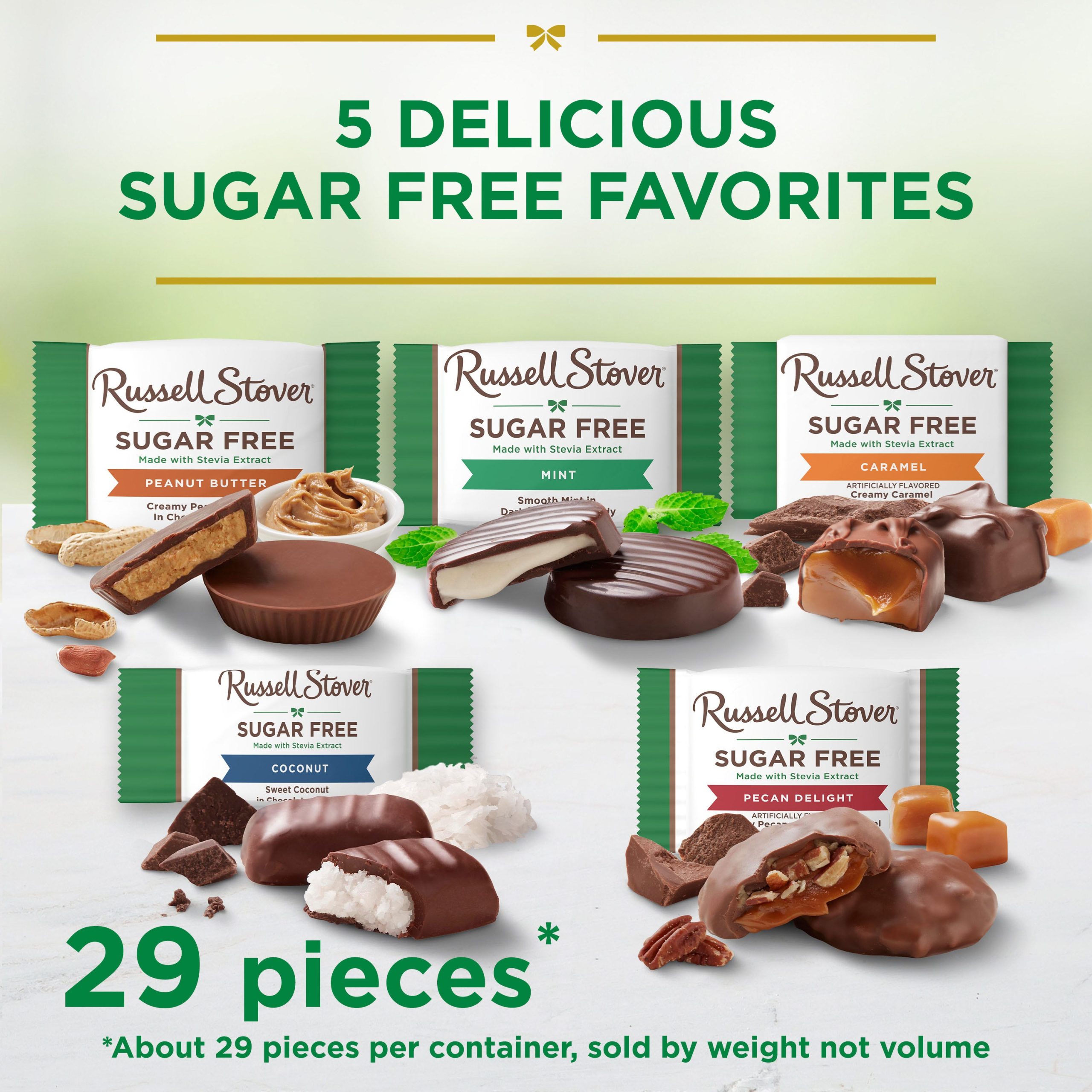 Sugar Free Assorted Caramels In Chocolate Candy, 15.3 Oz. Bag - Image 12
