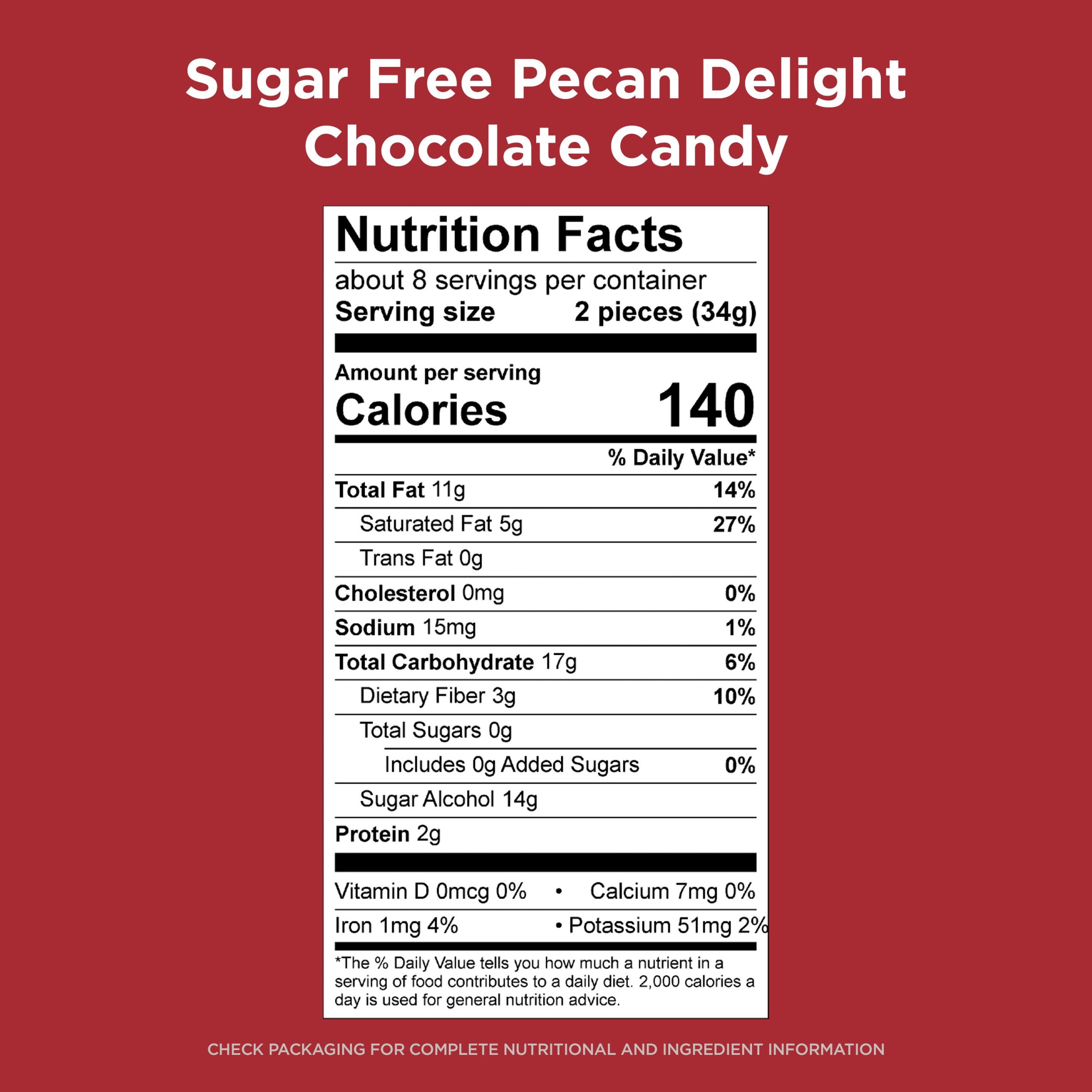 Sugar Free Pecan Delight Chocolate Candy, 10 Oz. Bag - Image 6