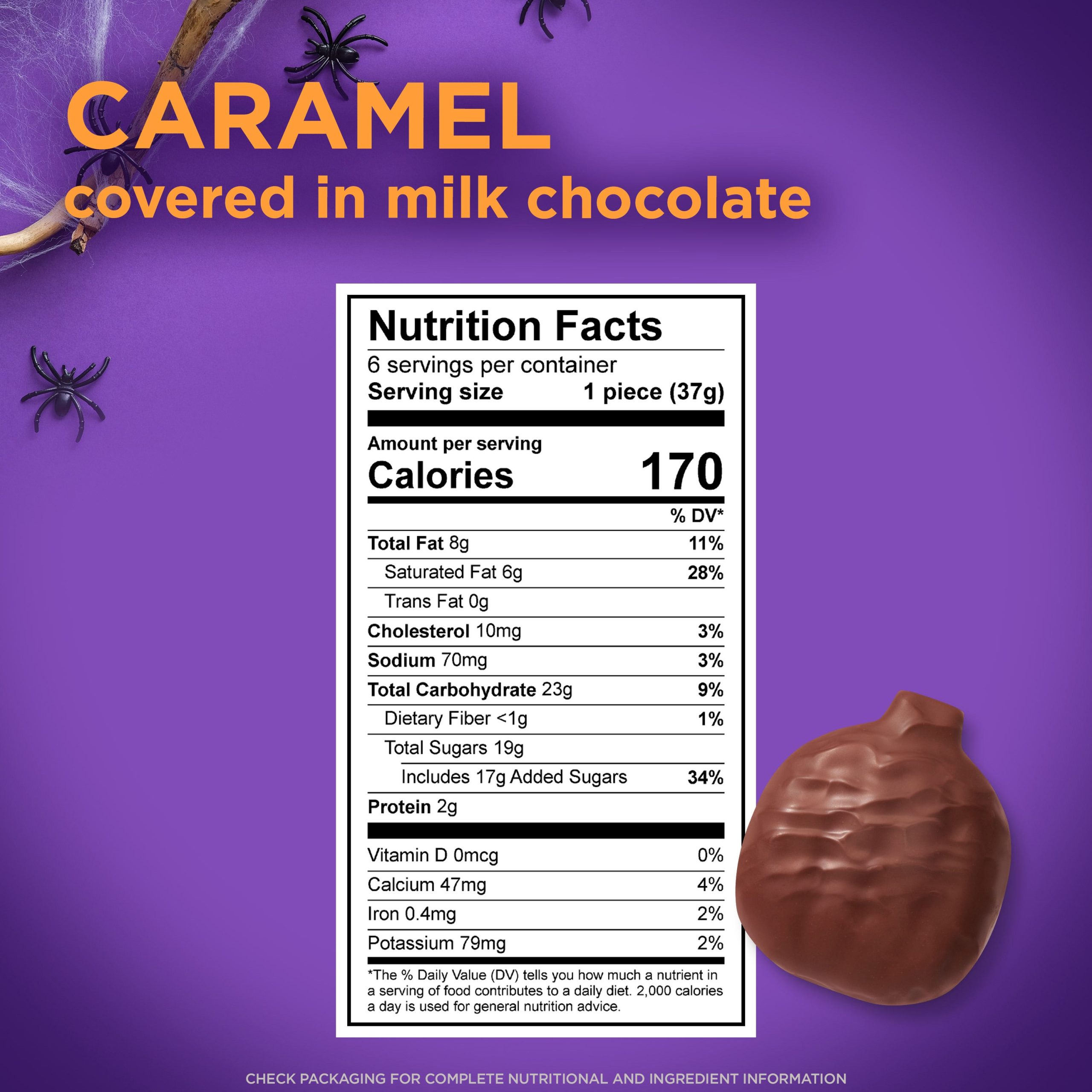 Halloween Milk Chocolate Marshmallow Candy Bar Pumpkin 6 Pack, 7.8 Oz. - Image 14