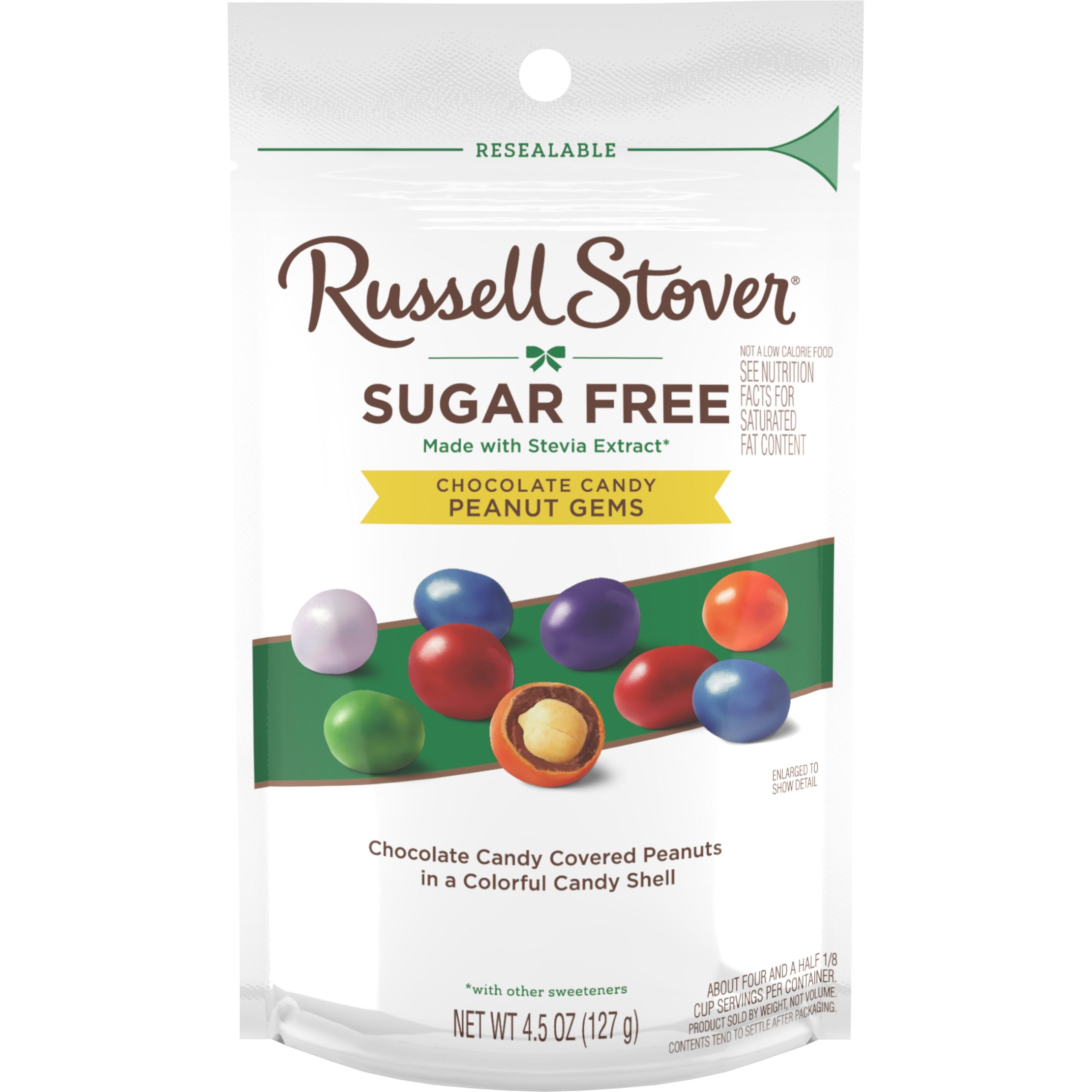 Sugar Free Chocolate Candy Peanut Gems, 4.5 Oz. Bag - Image 8