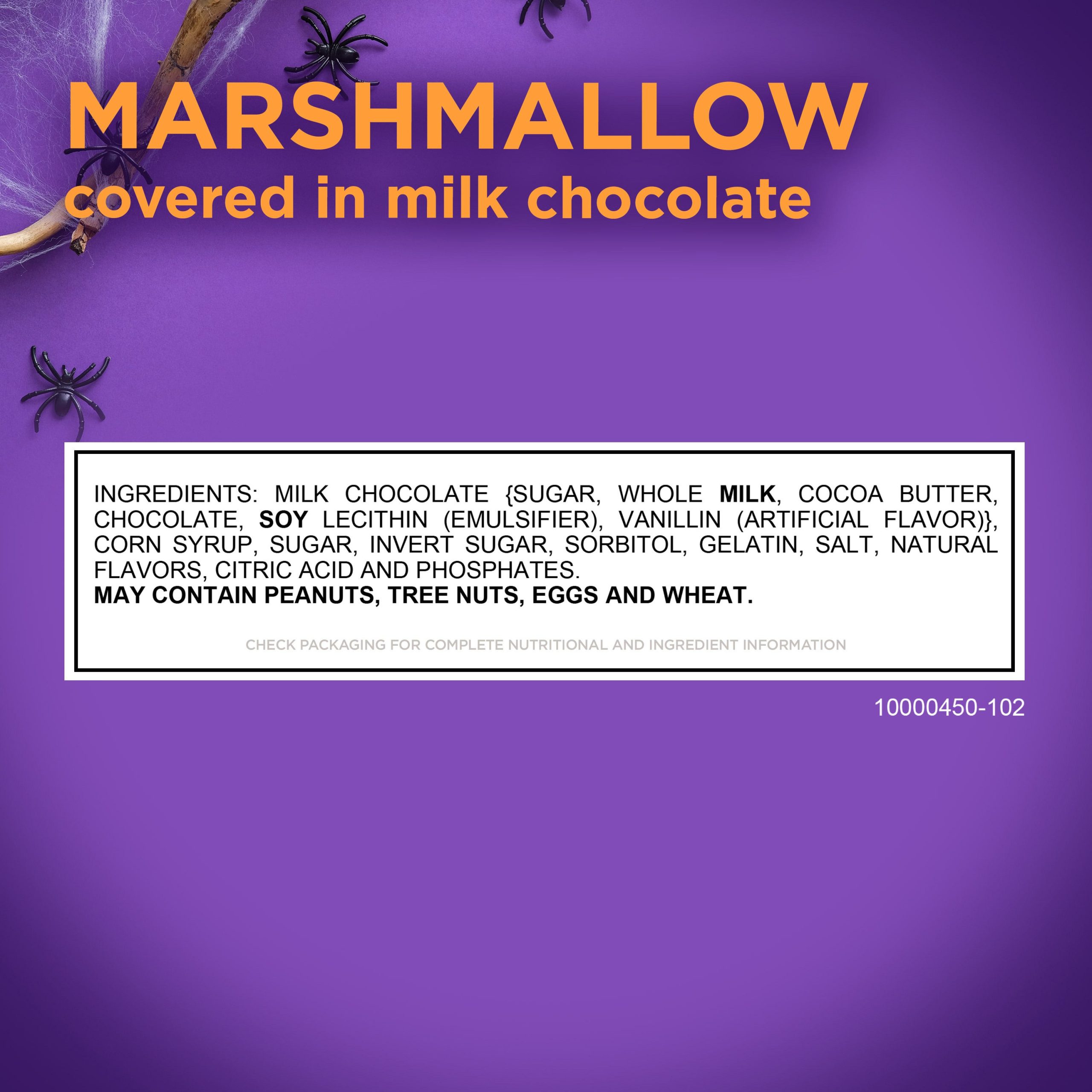 Halloween Milk Chocolate Marshmallow Candy Bar Pumpkin 6 Pack, 7.8 Oz. - Image 5