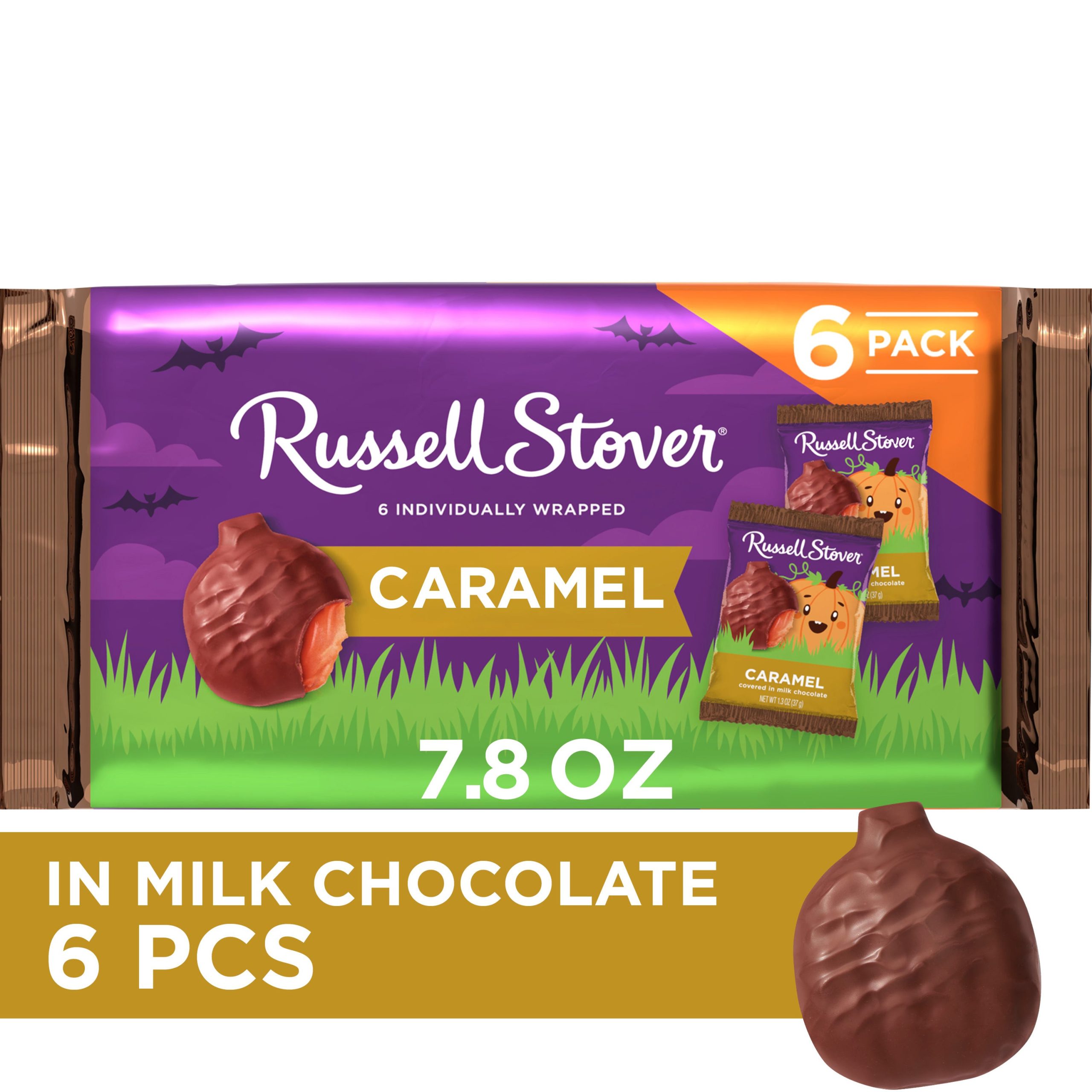 Halloween Milk Chocolate Marshmallow Candy Bar Pumpkin 6 Pack, 7.8 Oz. - Image 9