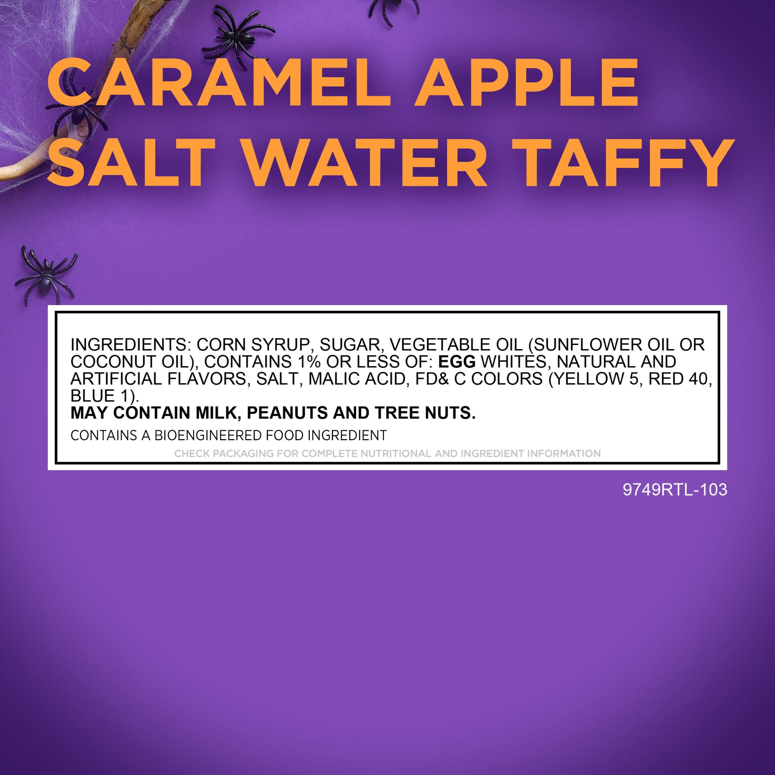 Halloween Caramel Apple Salt Water Taffy Candy, 14 Oz. Bag - Image 6