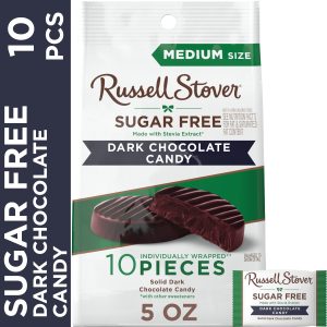 Sugar Free Dark Chocolate Medallions Candy, 5 Oz. Bag