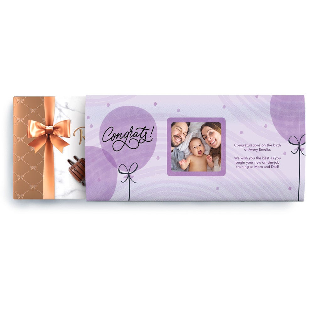 Purple Balloon Congrats Box, 9.4 oz.