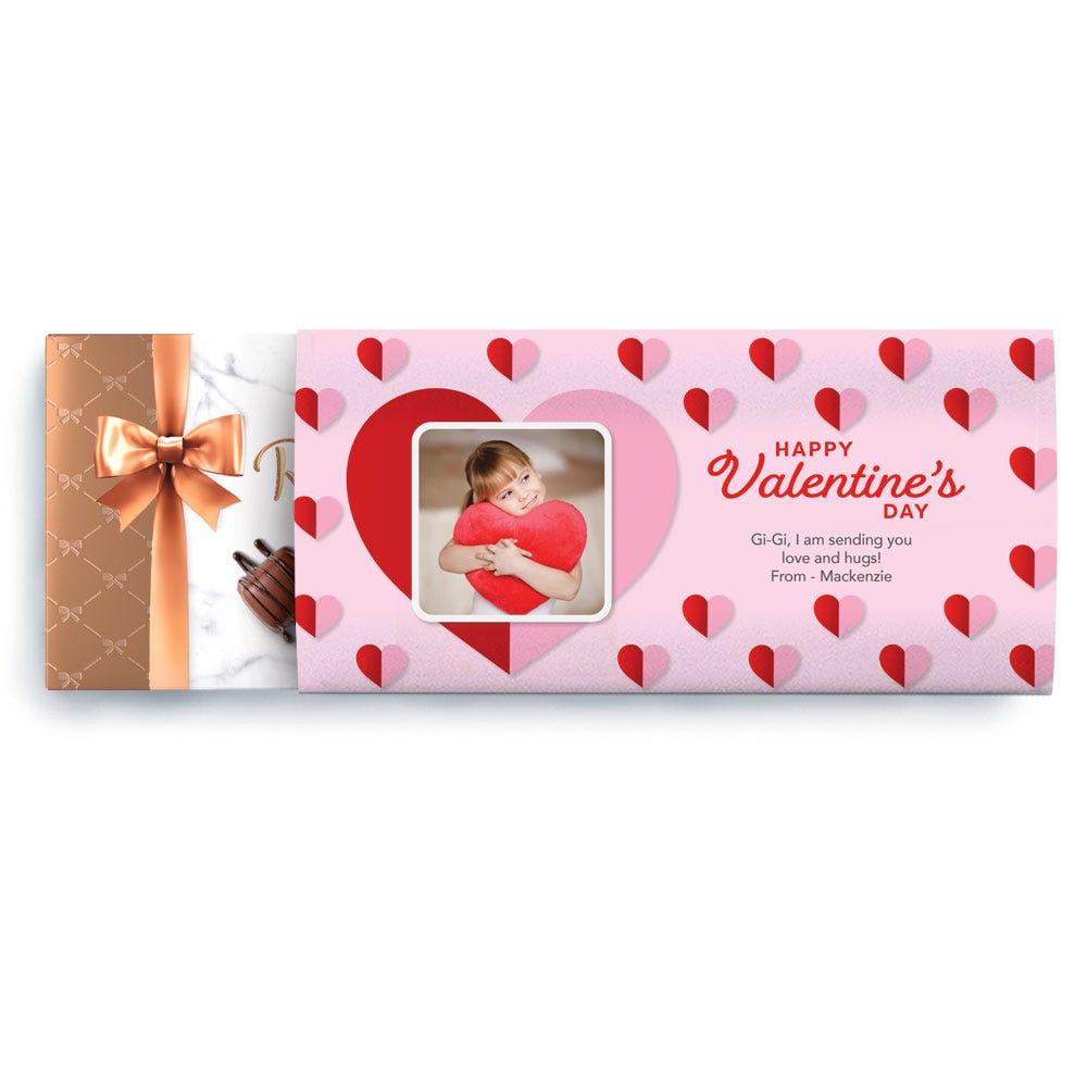 Pink Paper Hearts Customizable Valentines Box, 9.4 oz.