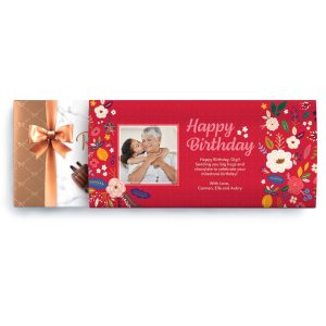 Red Floral Happy Birthday Box, 9.4 oz.