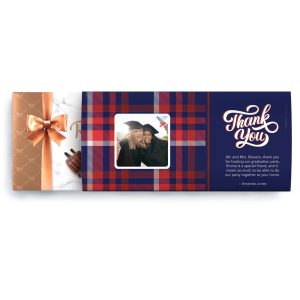 Blue Plaid Thank You Box, 9.4 oz.