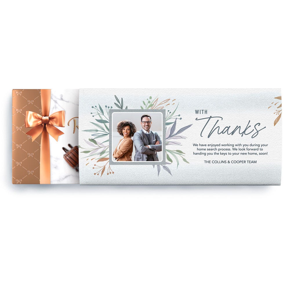 Thank You Colorful Leaves Box, 9.4 oz