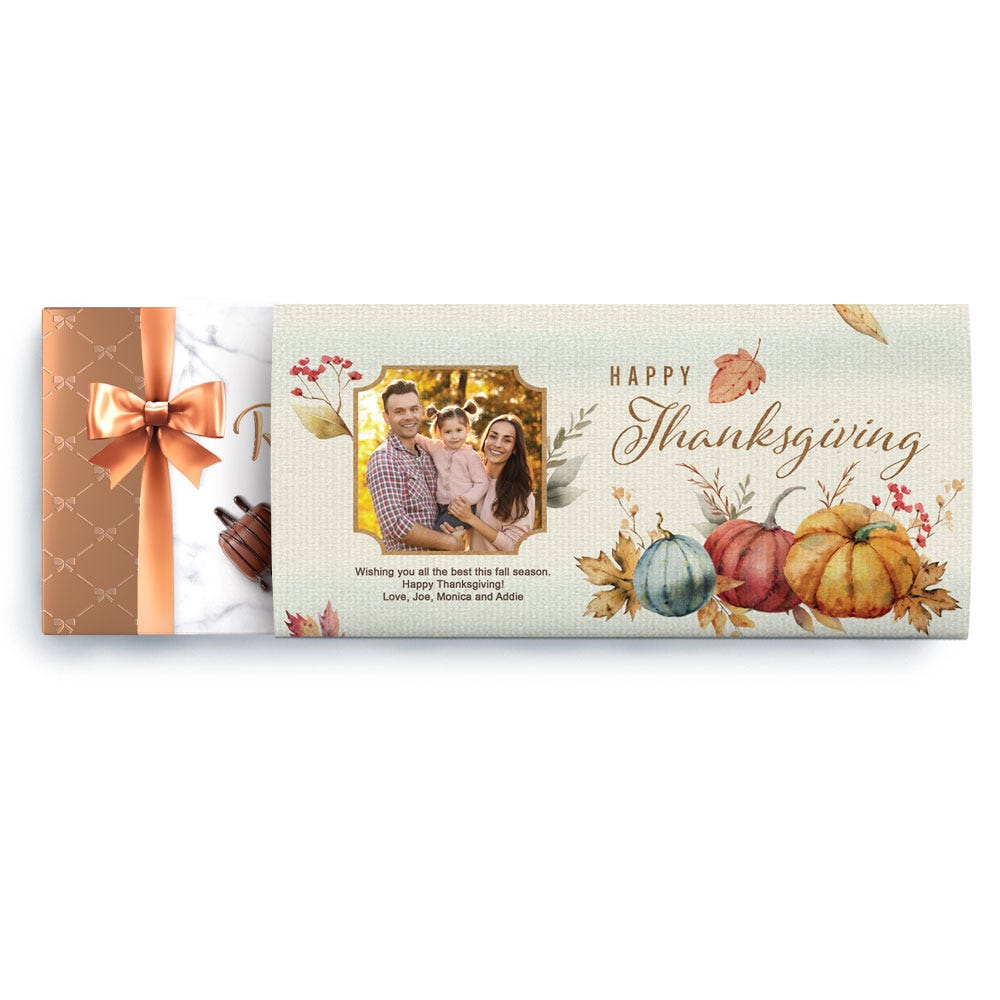 Tan Pumpkin Happy Thanksgiving Box, 9.4 oz.